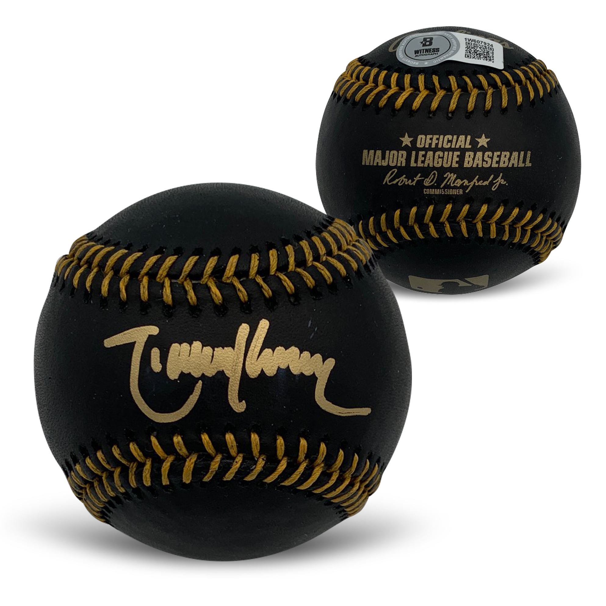 Randy Johnson Autographed MLB Signed Black Baseball Beckett COA With UV Display Case