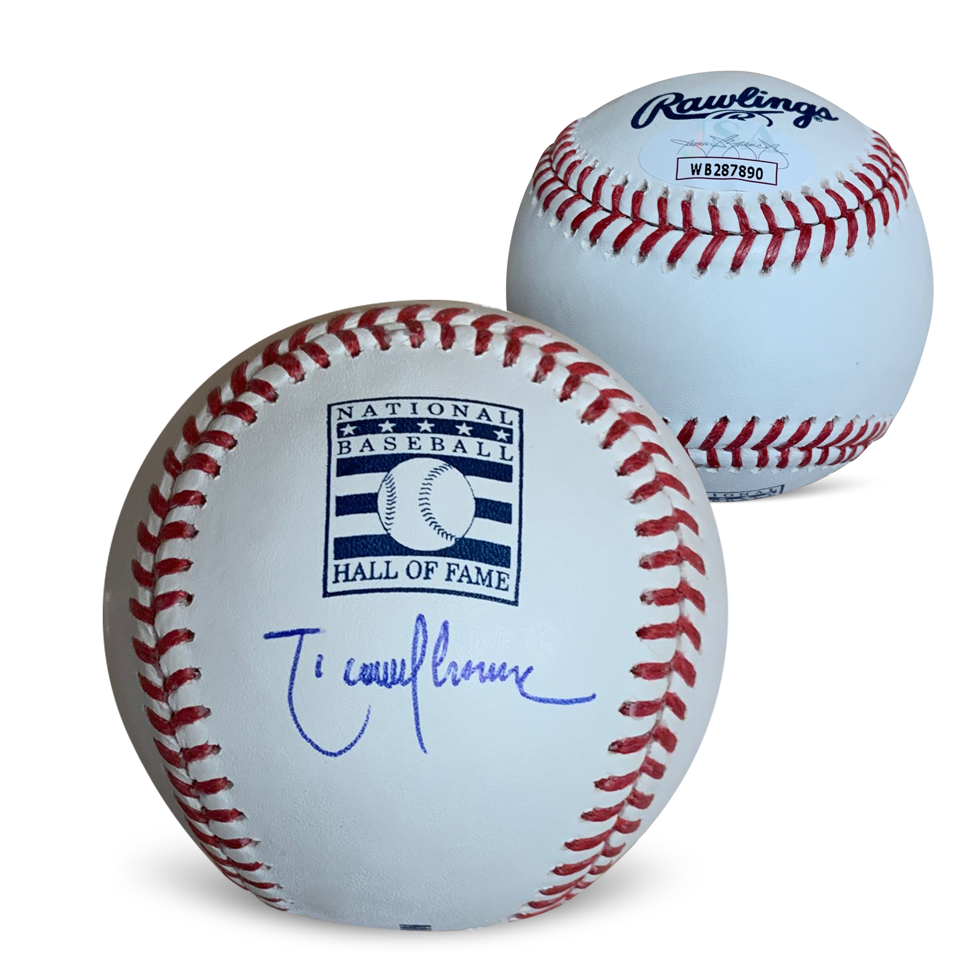 Randy Johnson Autographed Hall of Fame HOF Signed Baseball JSA COA With UV Display Case