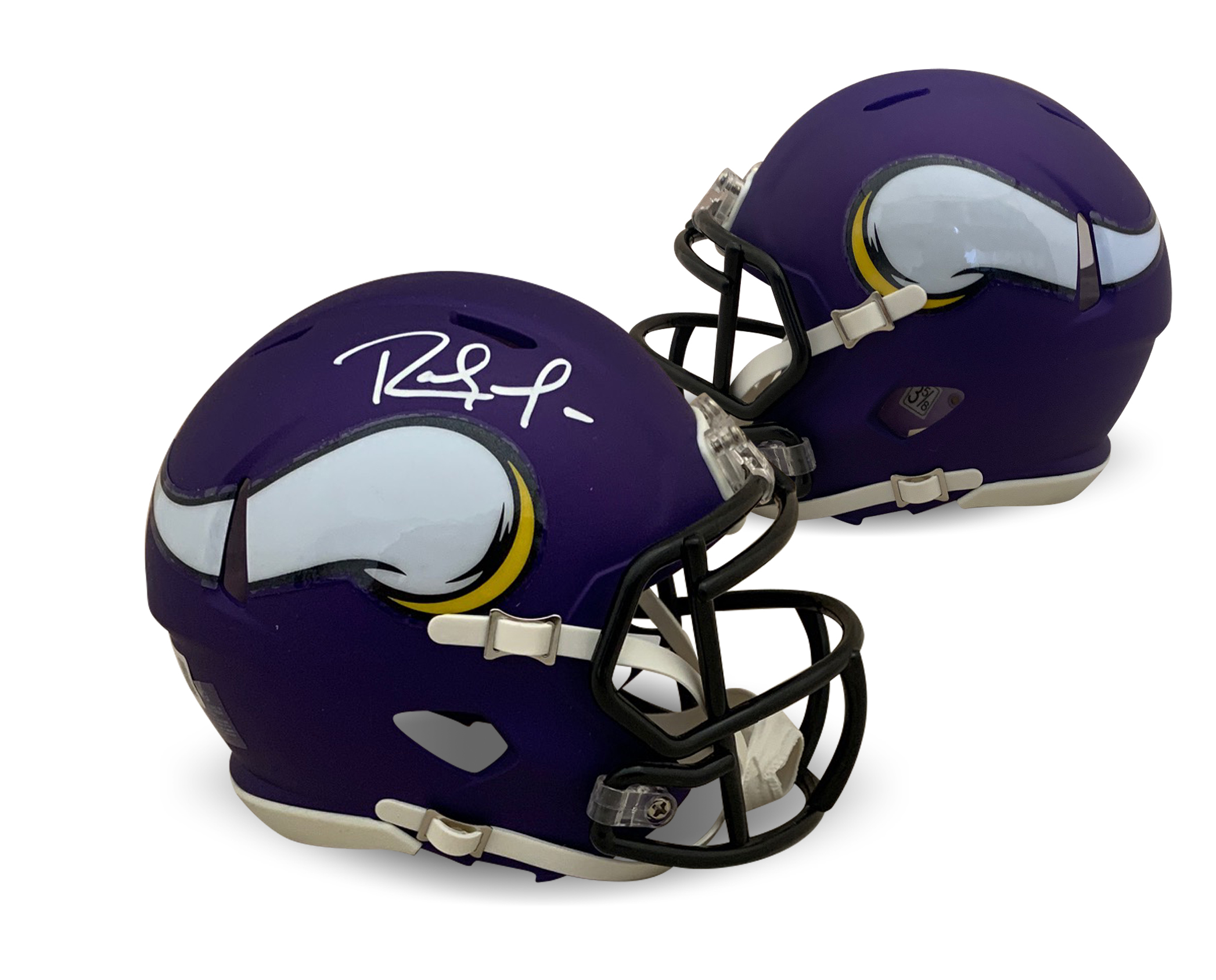 Randy Moss Autographed Minnesota Vikings Signed Football Mini Helmet Beckett COA