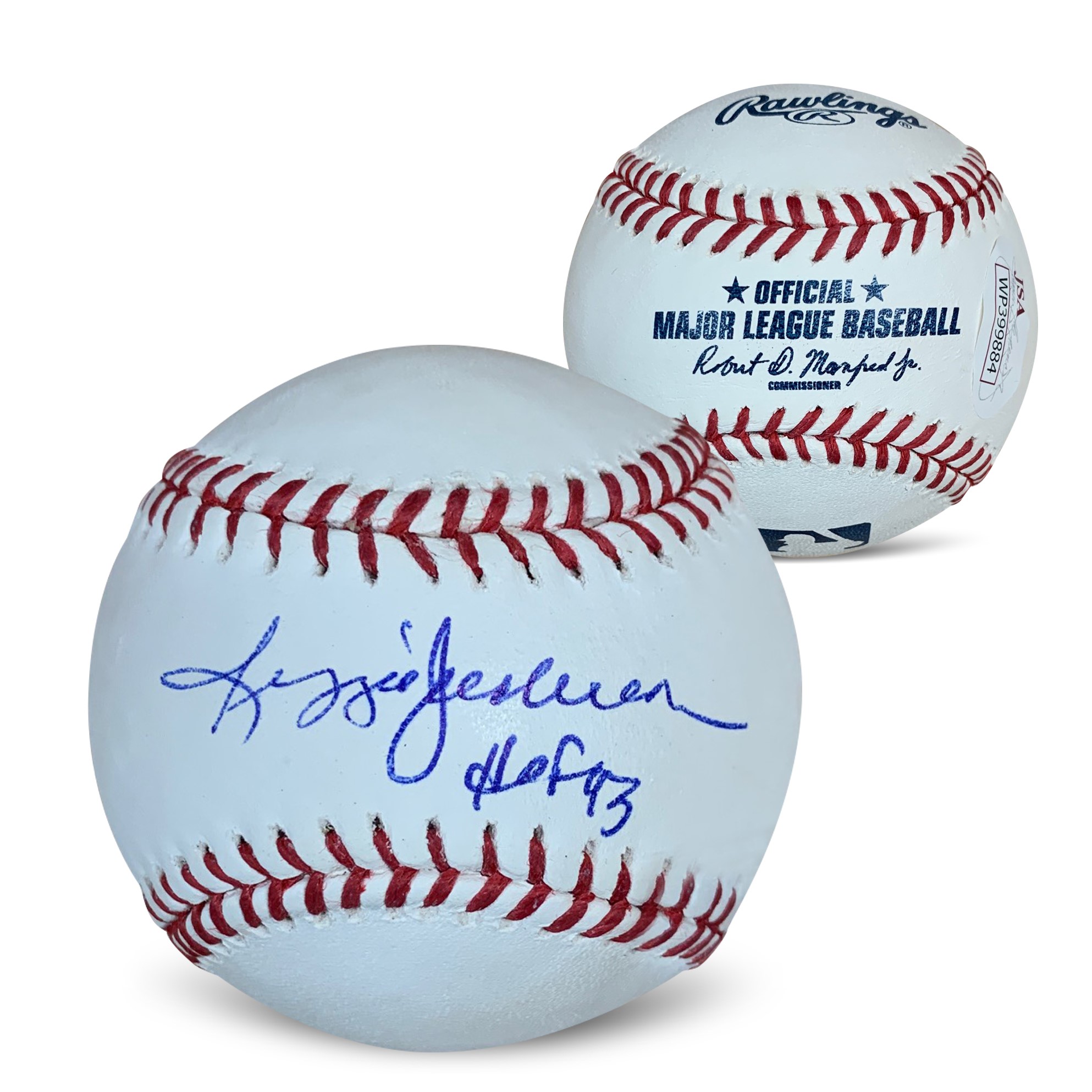 Reggie Jackson Autographed MLB Signed Baseball Hall of Fame HOF 1993 JSA COA With UV Display Case
