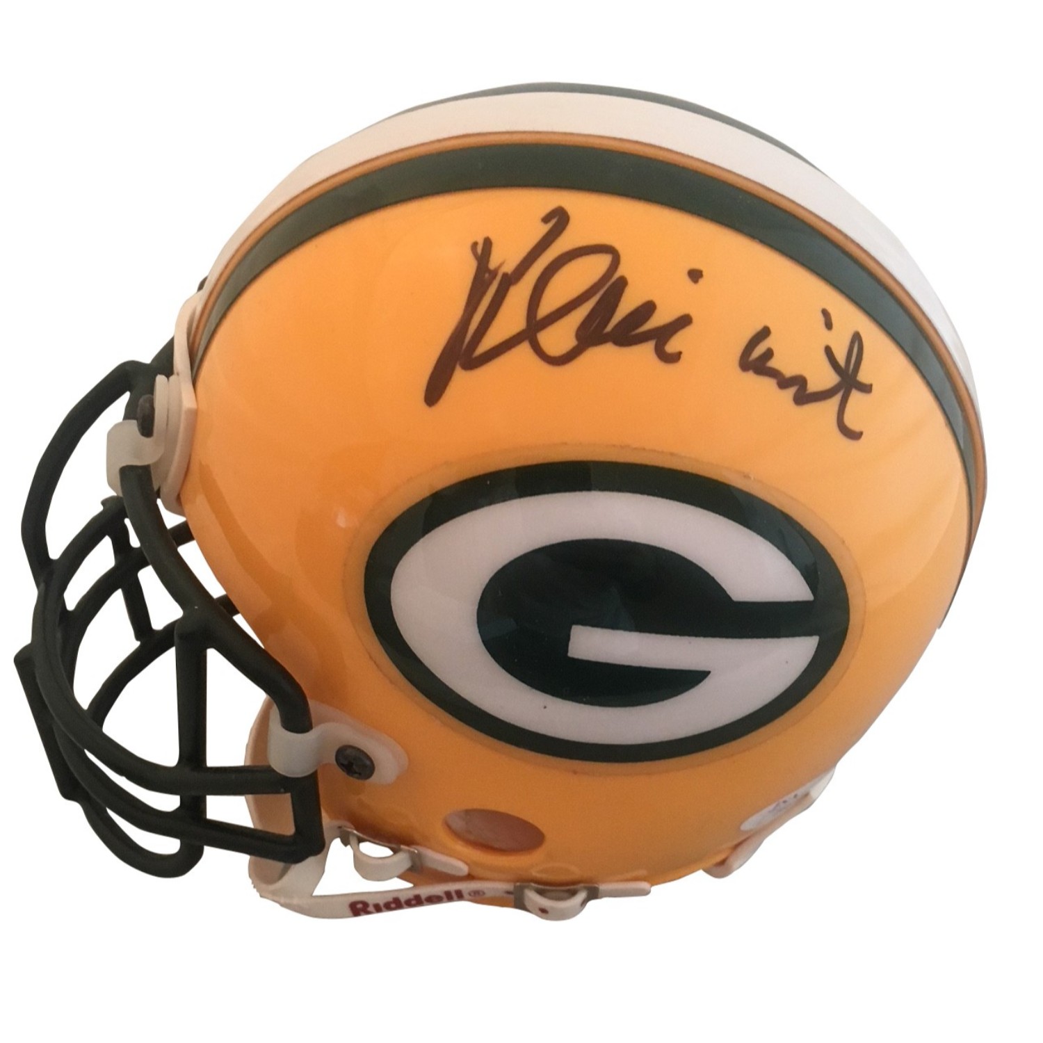 Reggie White Autographed Green Bay Packers Signed Football Mini Helmet JSA COA Reggie White Autographed Green Bay Packers Signed Football Mini Helmet JSA COA