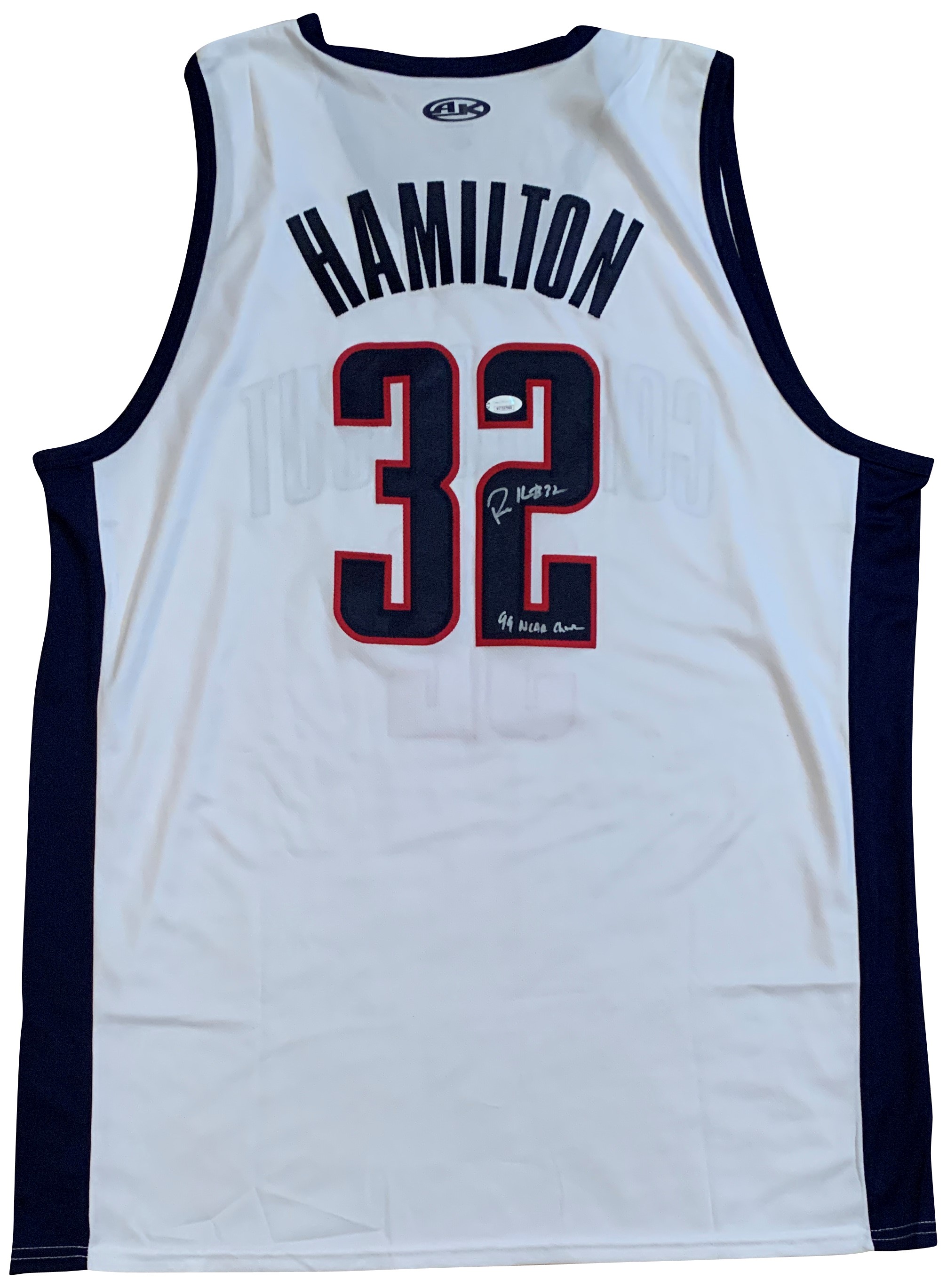 Richard Hamilton Autographed College Style Signed Basketball Jersey 1999 CHAMPS JSA COA Richard Hamilton Autographed College Style Signed Basketball Jersey 1999 CHAMPS JSA COA