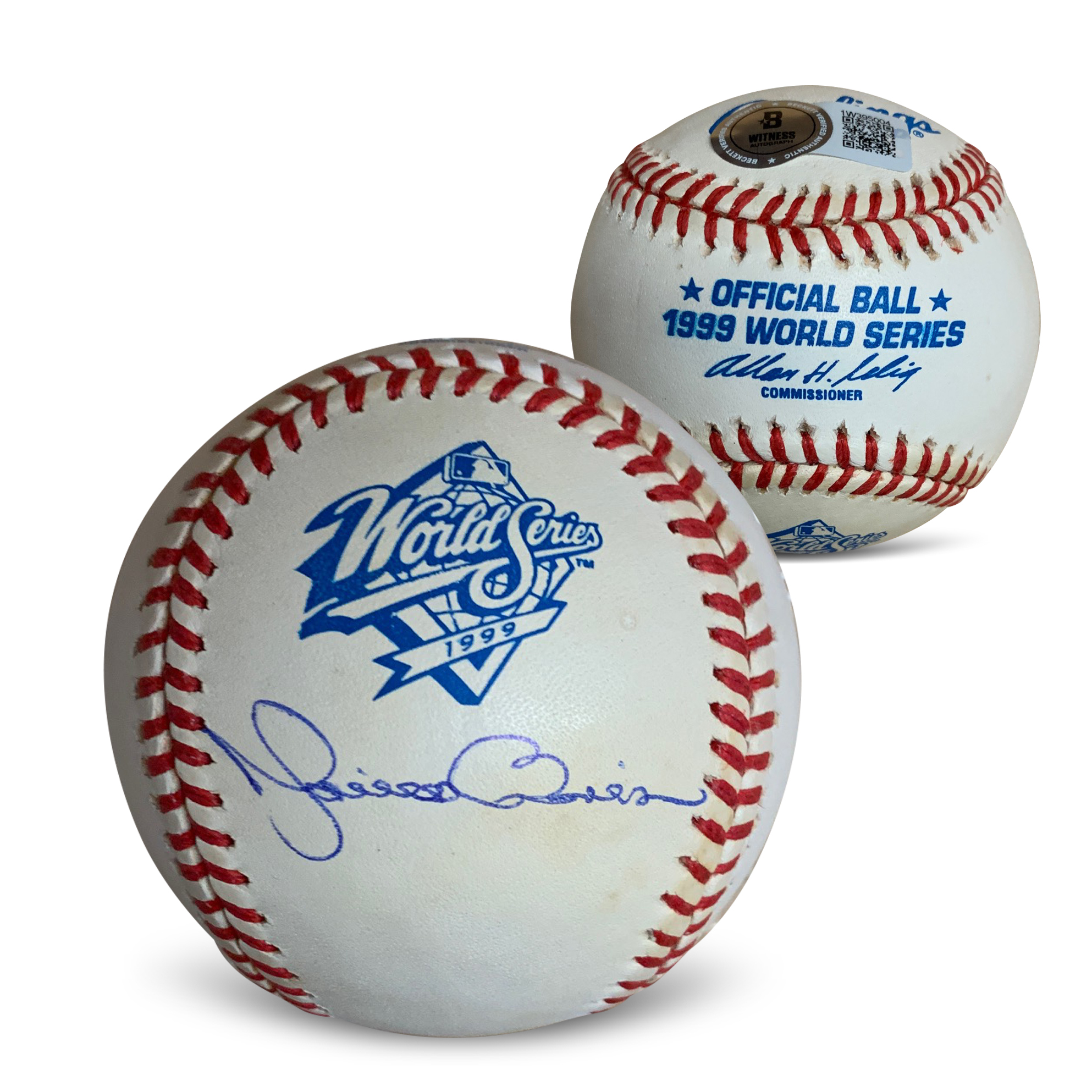 Mariano Rivera Autographed 1999 World Series Signed Baseball Beckett COA With UV Display Case
