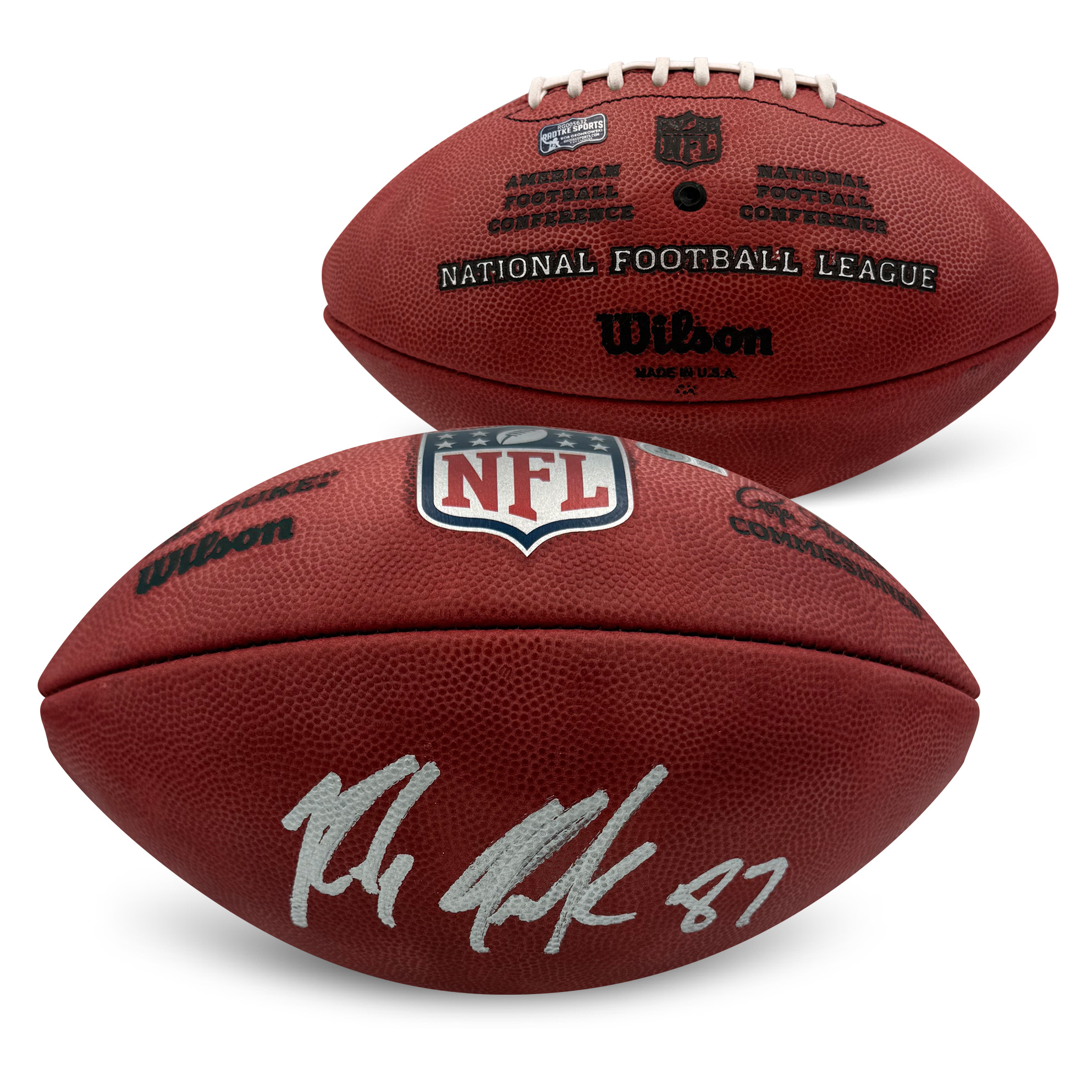 Rob Gronkowski Autographed NFL Duke Authentic Game Signed Football Beckett Certified COA