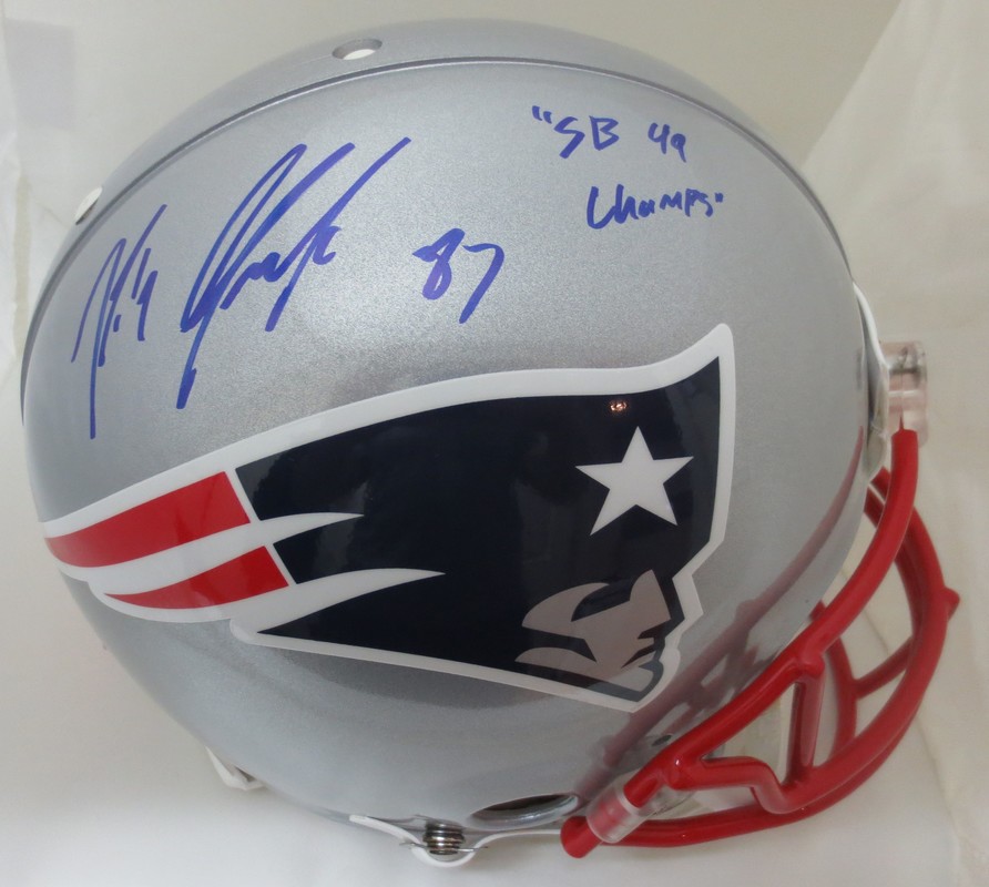 gronk signed helmet