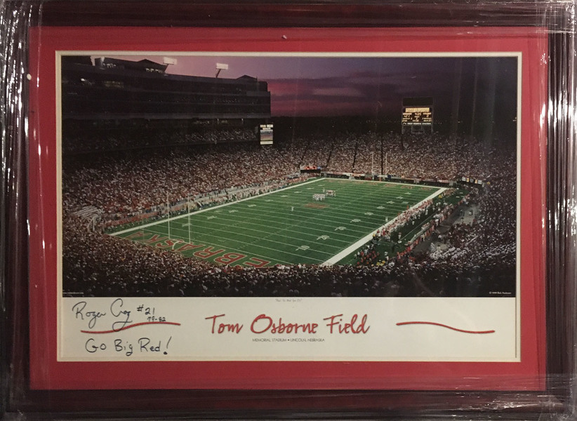 Roger Craig Autographed Nebraska Football 19x29 Framed Photo