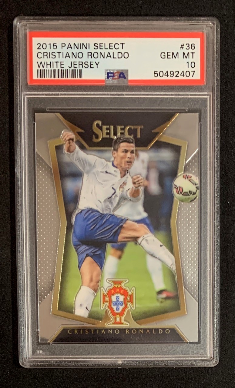 Cristiano Ronaldo 2015 Panini Select Soccer Card #36 Graded PSA 10 Cristiano Ronaldo 2015 Panini Select Soccer Card #36 Graded PSA 10