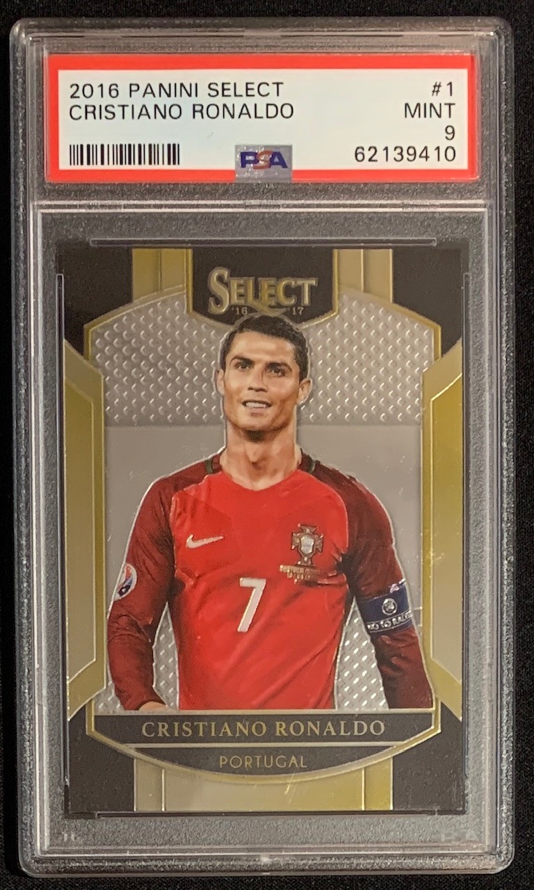 Cristiano Ronaldo 2016 Panini Select Soccer Card #1 Graded PSA 9 Cristiano Ronaldo 2016 Panini Select Soccer Card #1 Graded PSA 9