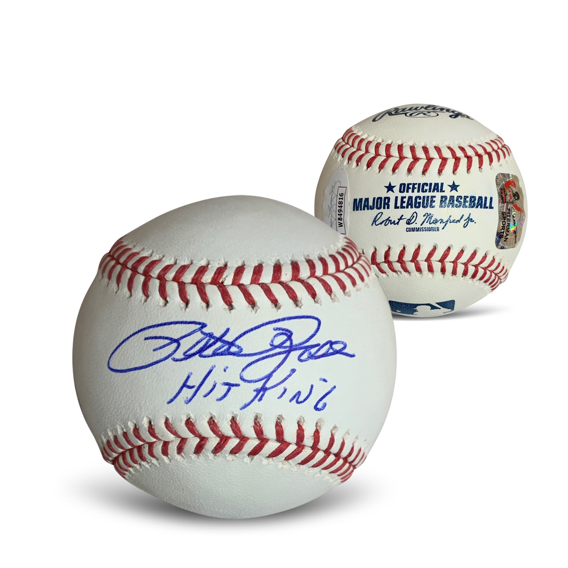 Pete Rose Autographed MLB Signed Baseball Hit King JSA COA With UV Display Case
