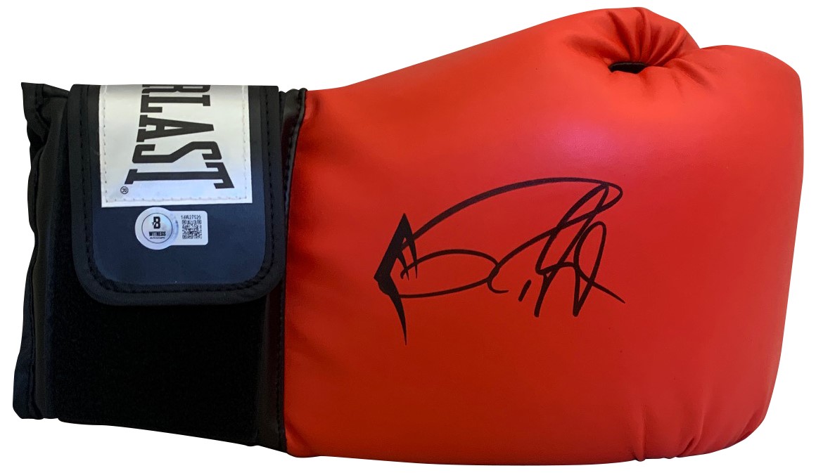 Roy Jones Jr Autographed Red 16oz Right Handed Signed Boxing Glove Beckett COA