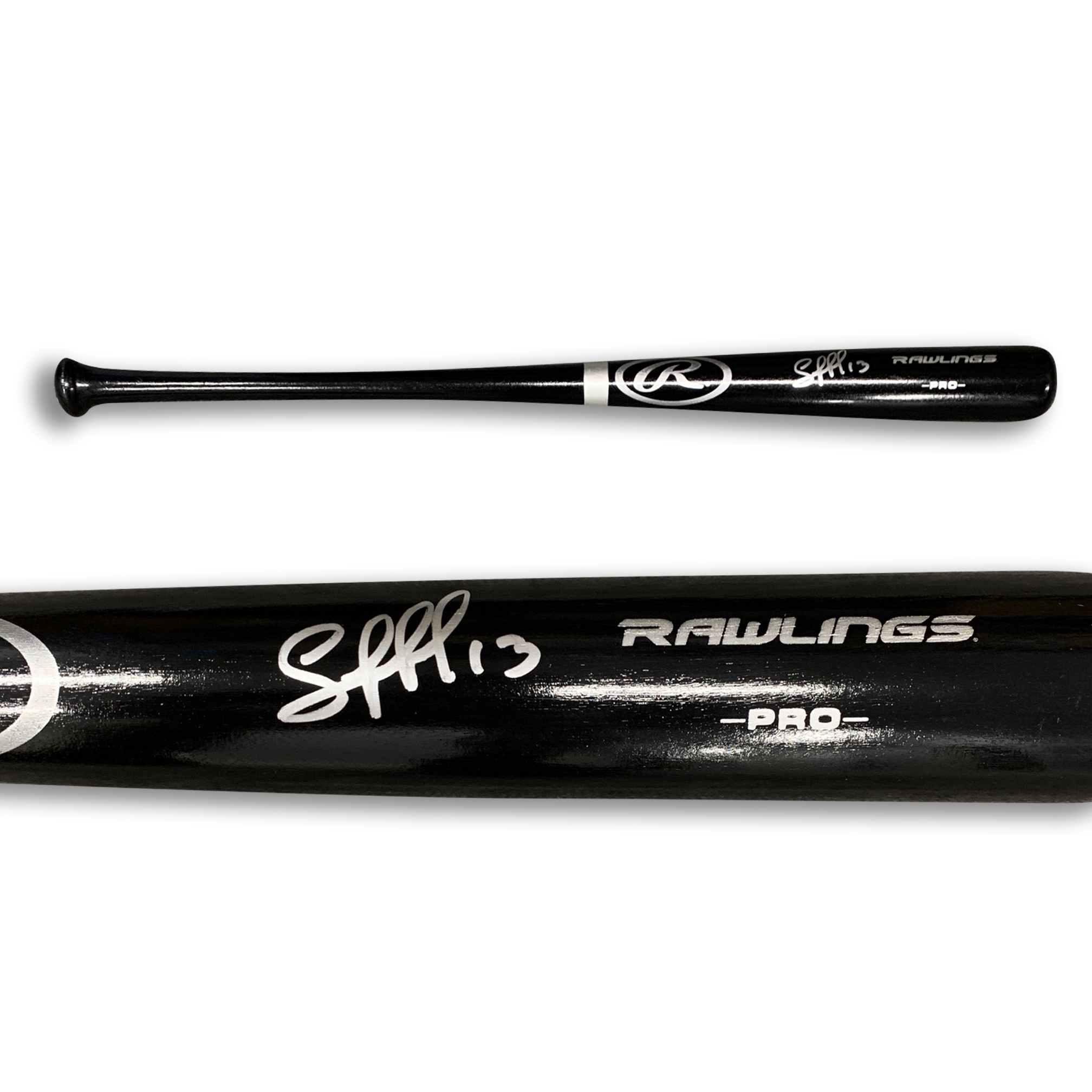 Salvador Perez Autographed Rawlings 34" Signed Black Baseball Bat Beckett COA