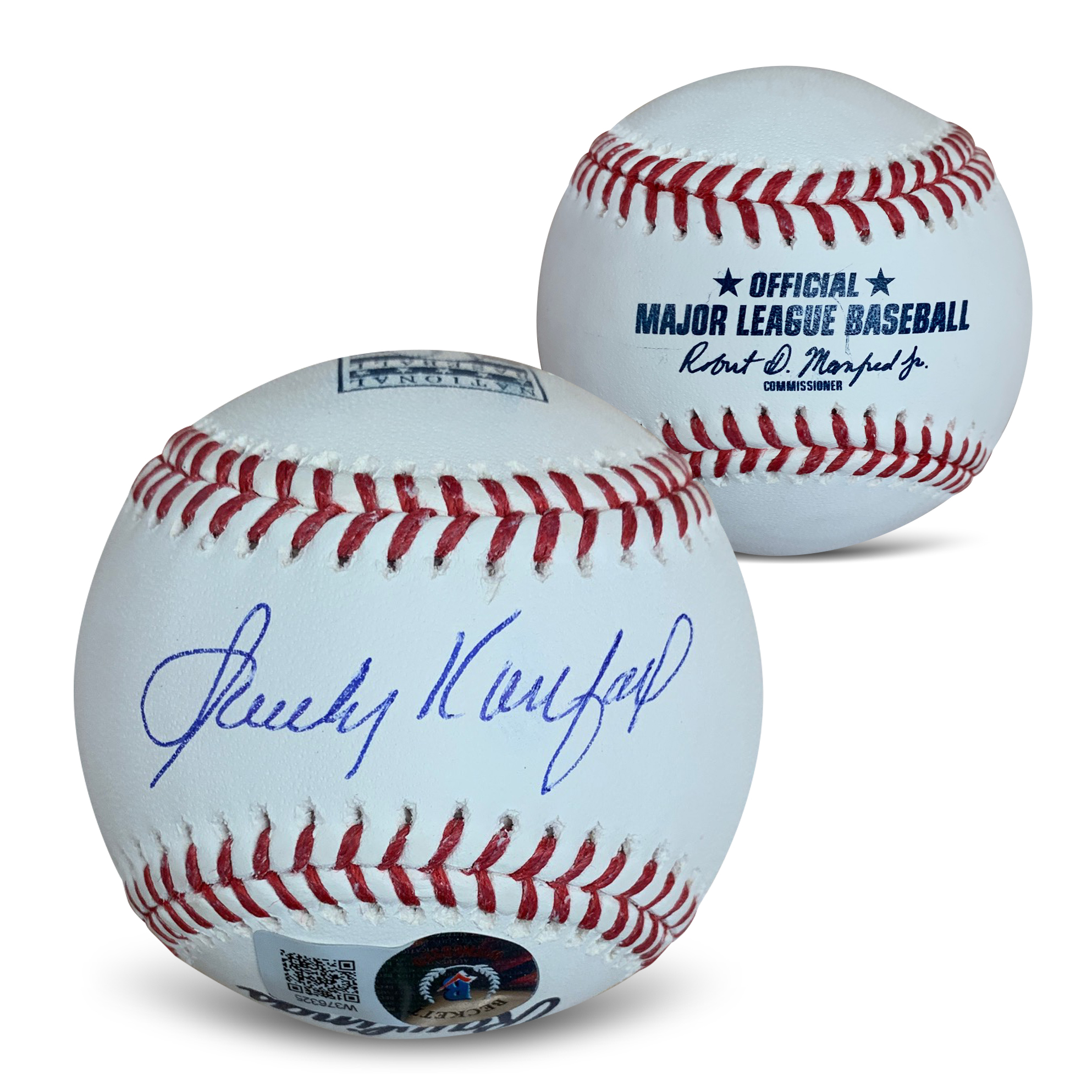 Sandy Koufax Autographed MLB Hall of Fame HOF Logo Signed Baseball Beckett COA With UV Display Case Sweet Spot
