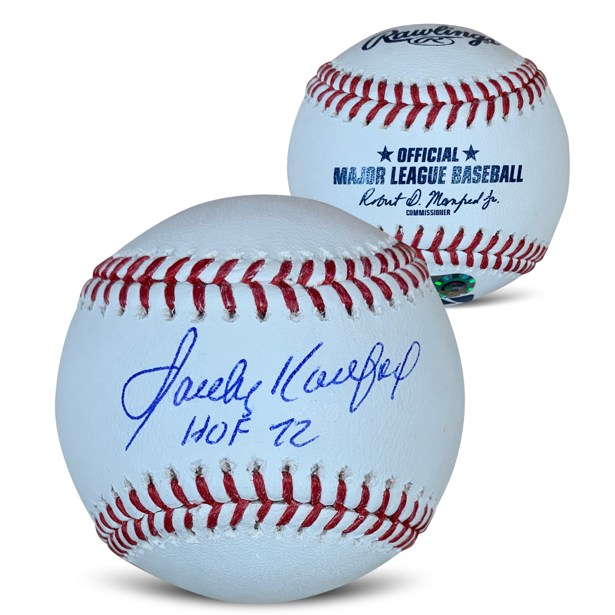Sandy Koufax Autographed Hall of Fame 72 HOF Signed Baseball Fanatics Authentic With Display Case