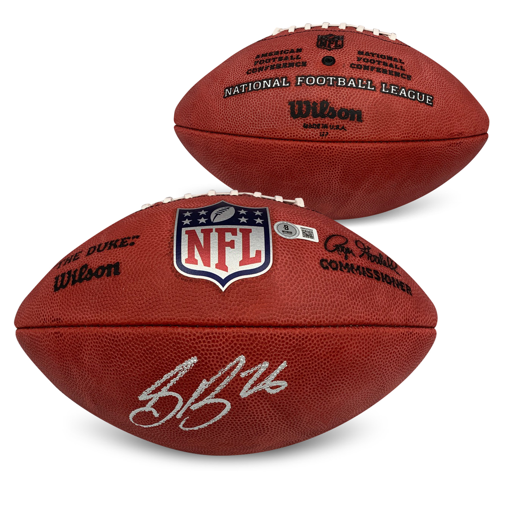 Saquon Barkley Autographed NFL Authentic Duke Signed Game Football Beckett COA