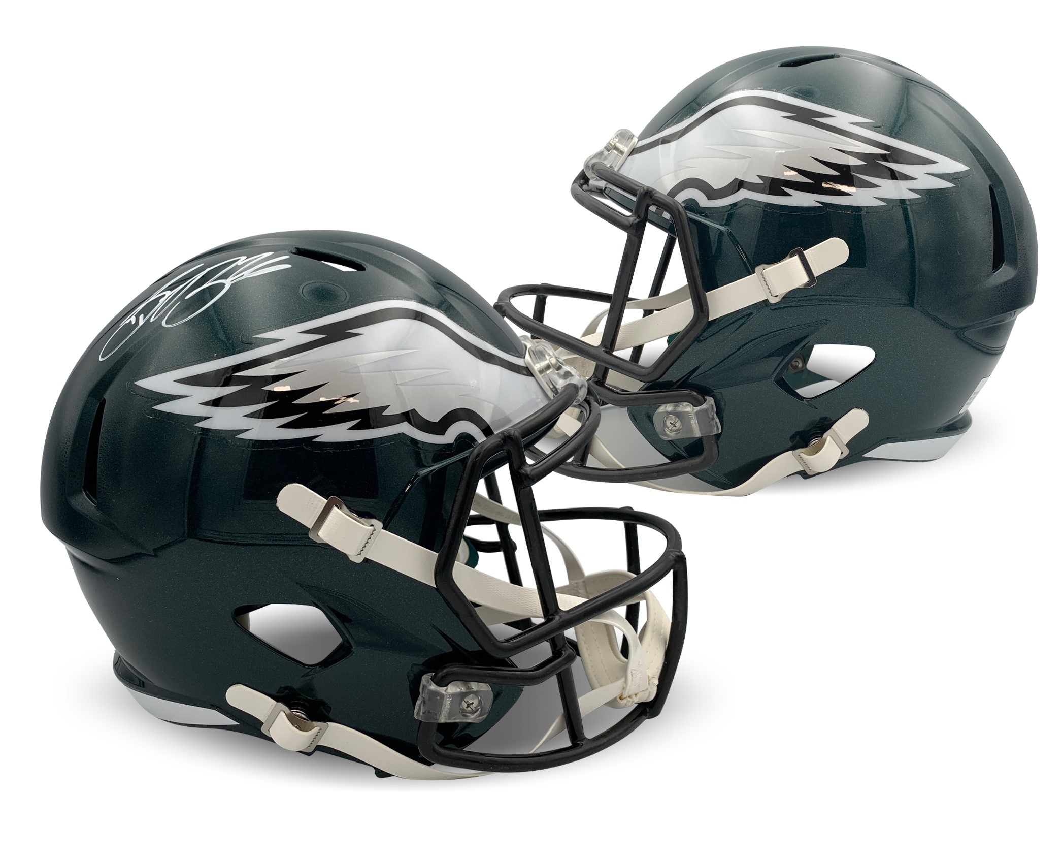 Saquon Barkley Autographed Philadelphia Eagles Signed Full Sized Football Replica Helmet Beckett COA