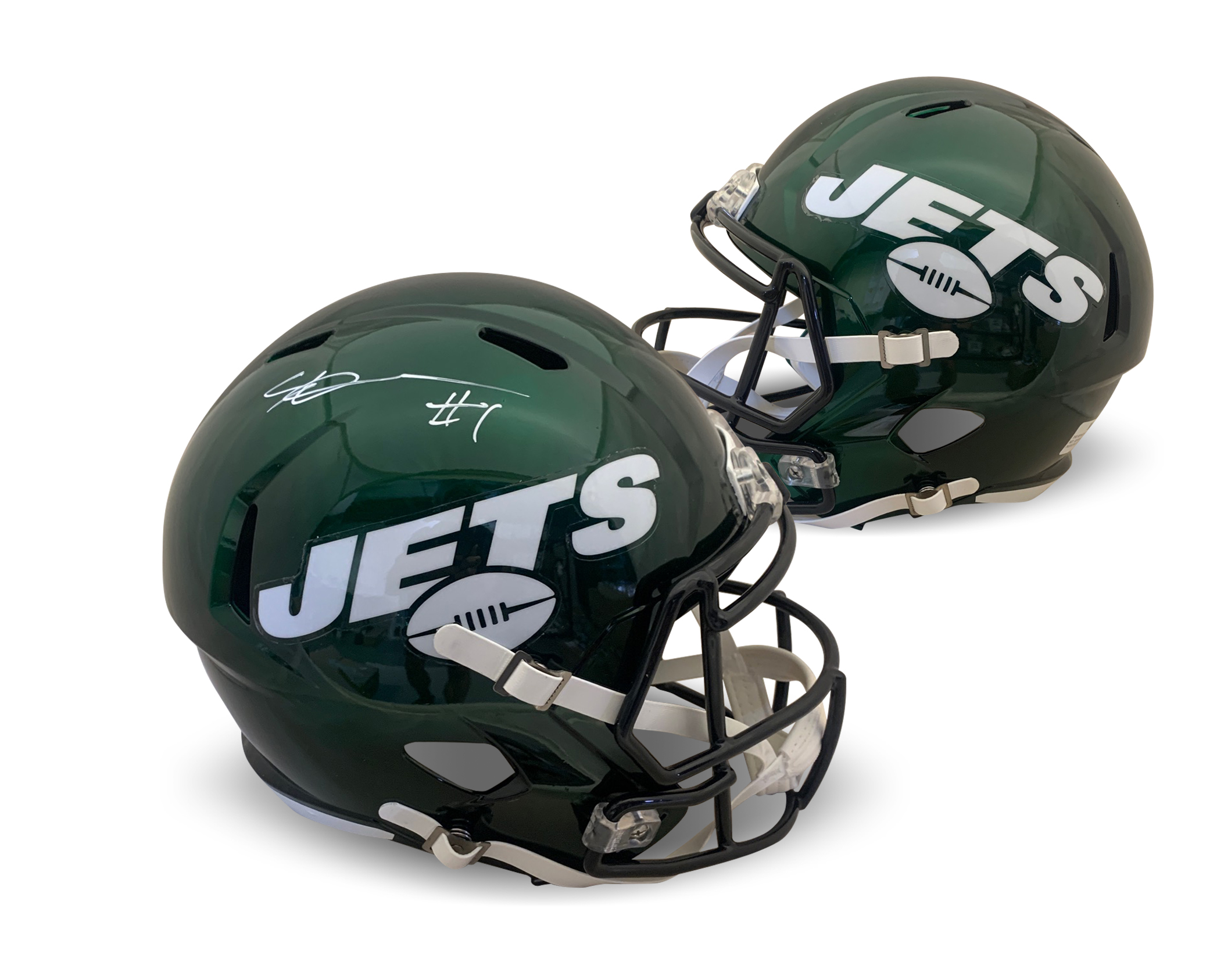 Ahmad Sauce Gardner Autographed New York Jets Signed Football Full Size Replica Helmet Beckett COA