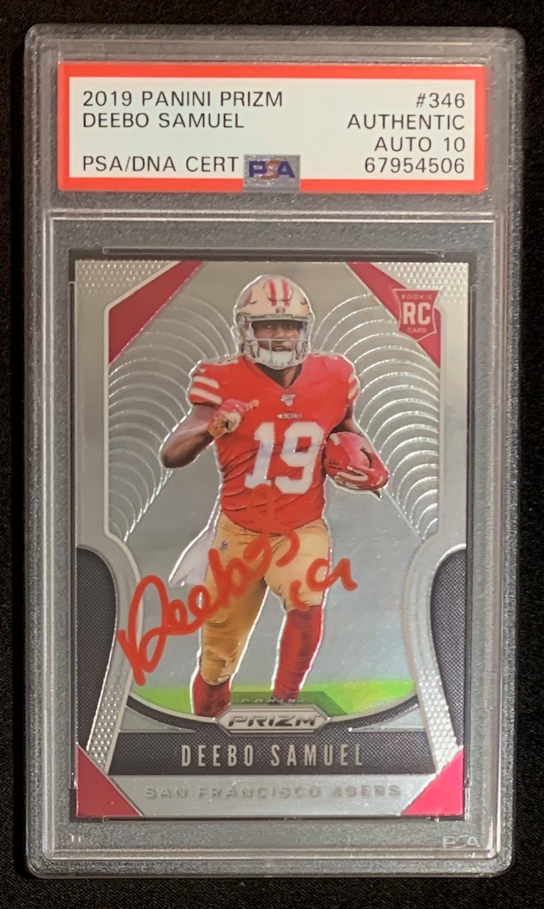 Deebo Samuel 2019 Panini Prizm Signed Rookie Card #346 Auto Graded PSA 10