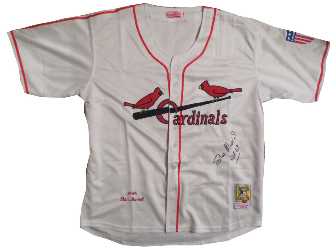 stan musial signed jersey