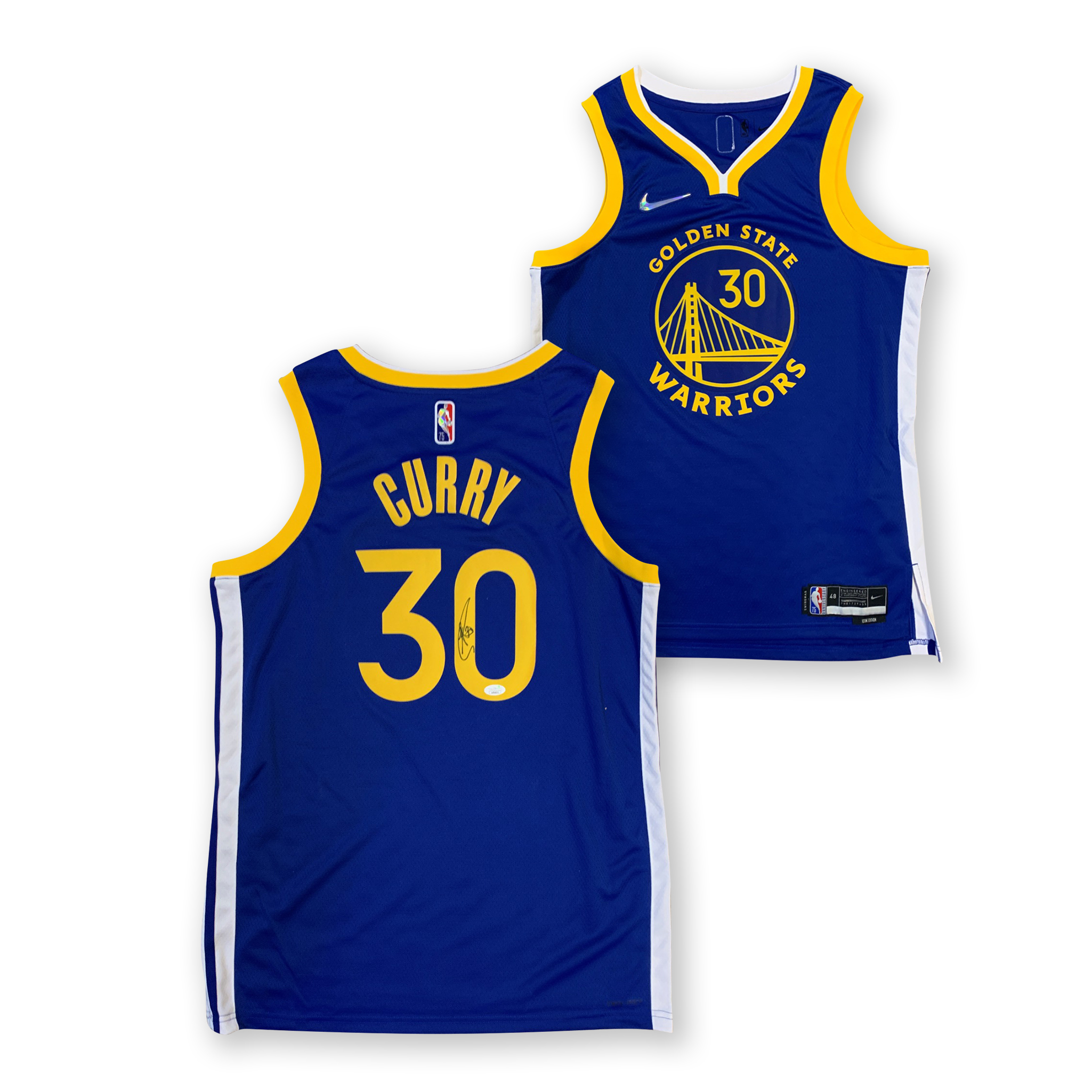 Stephen Curry Autographed Golden State Warriors 75th Anniversary Nike Swingman Signed Basketball Jersey JSA COA
