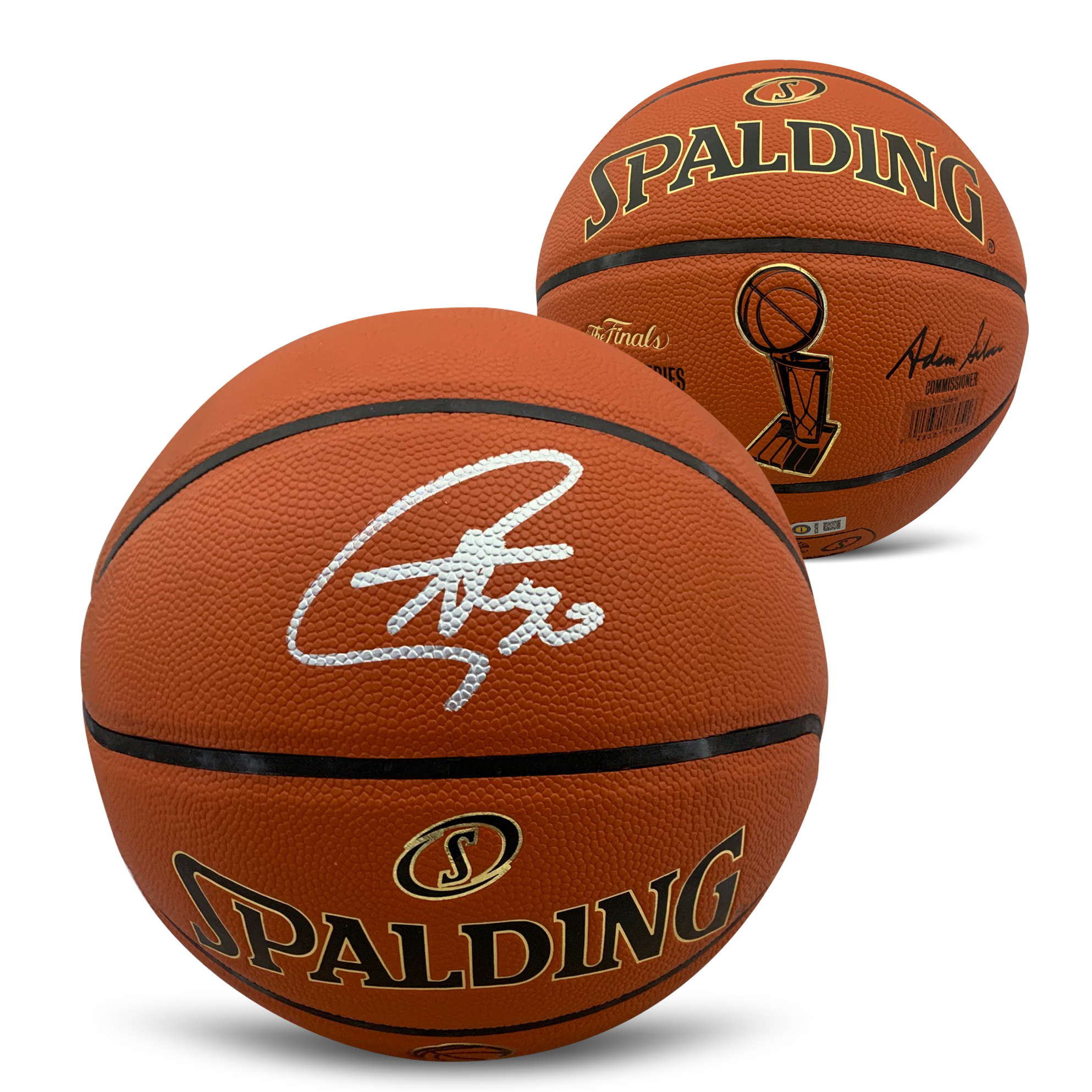 Stephen Curry Autographed NBA Finals Signed Full Size Basketball JSA COA