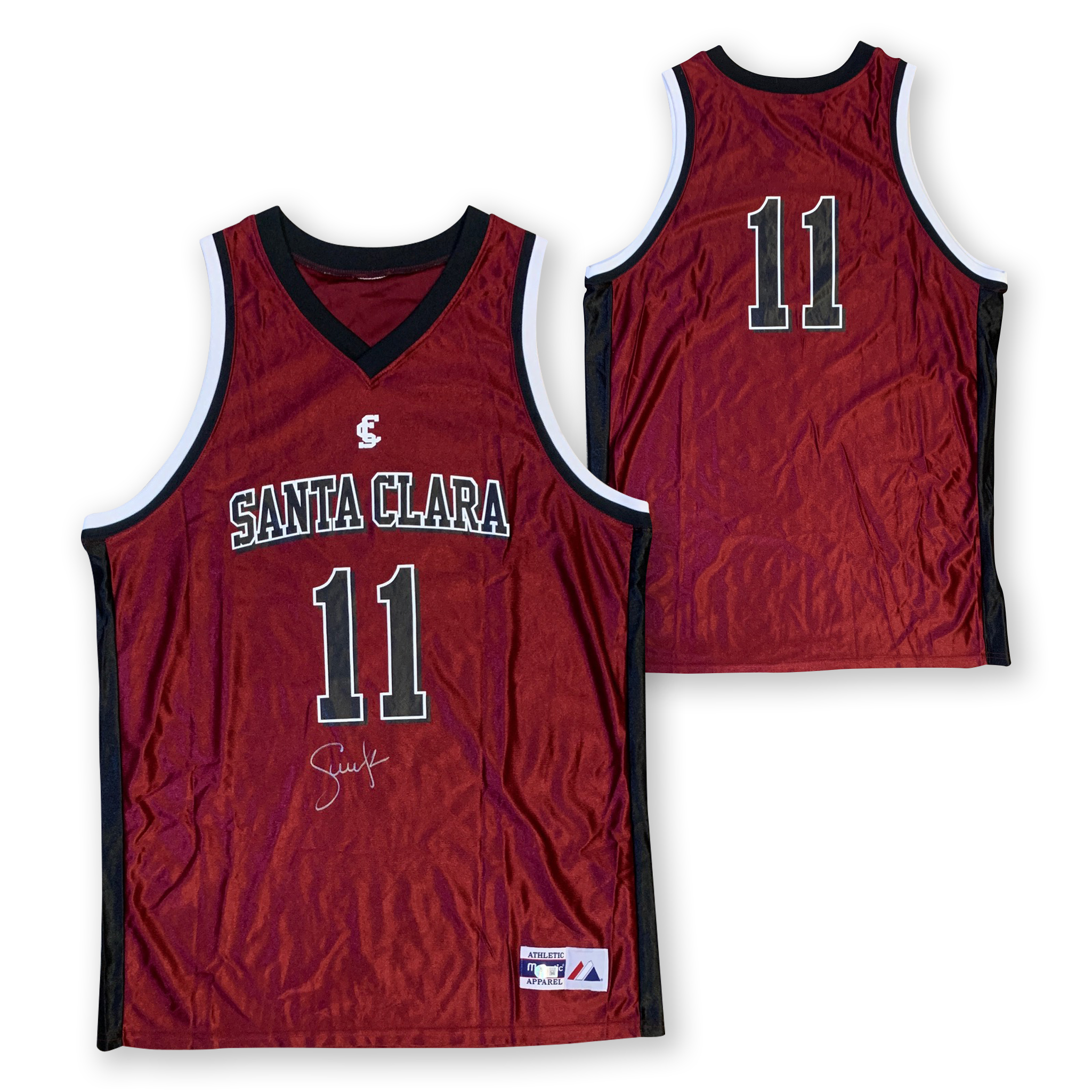 Steve Nash Autographed Santa Clara University Broncos Majestic Signed Basketball Jersey Beckett COA