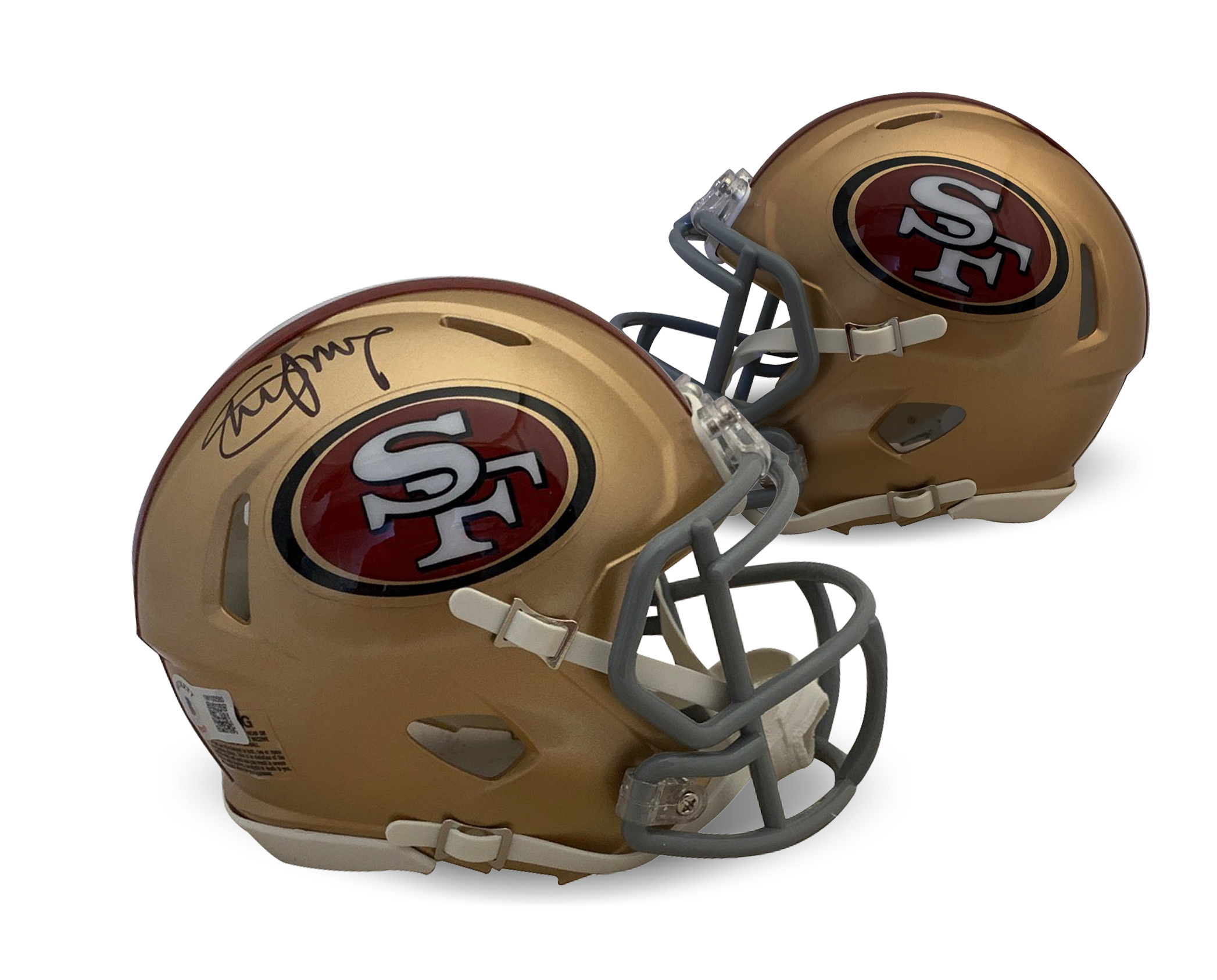 Steve Young Autographed San Francisco 49ers Signed Football Mini Helmet Beckett COA