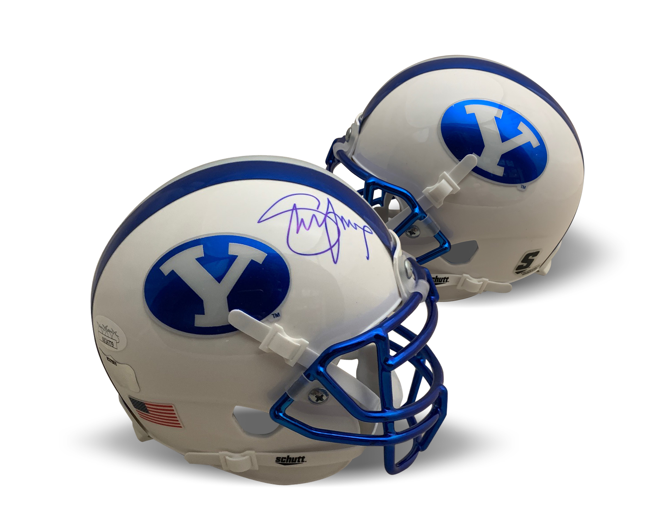 Steve Young Autographed BYU Signed Football Mini Helmet JSA COA