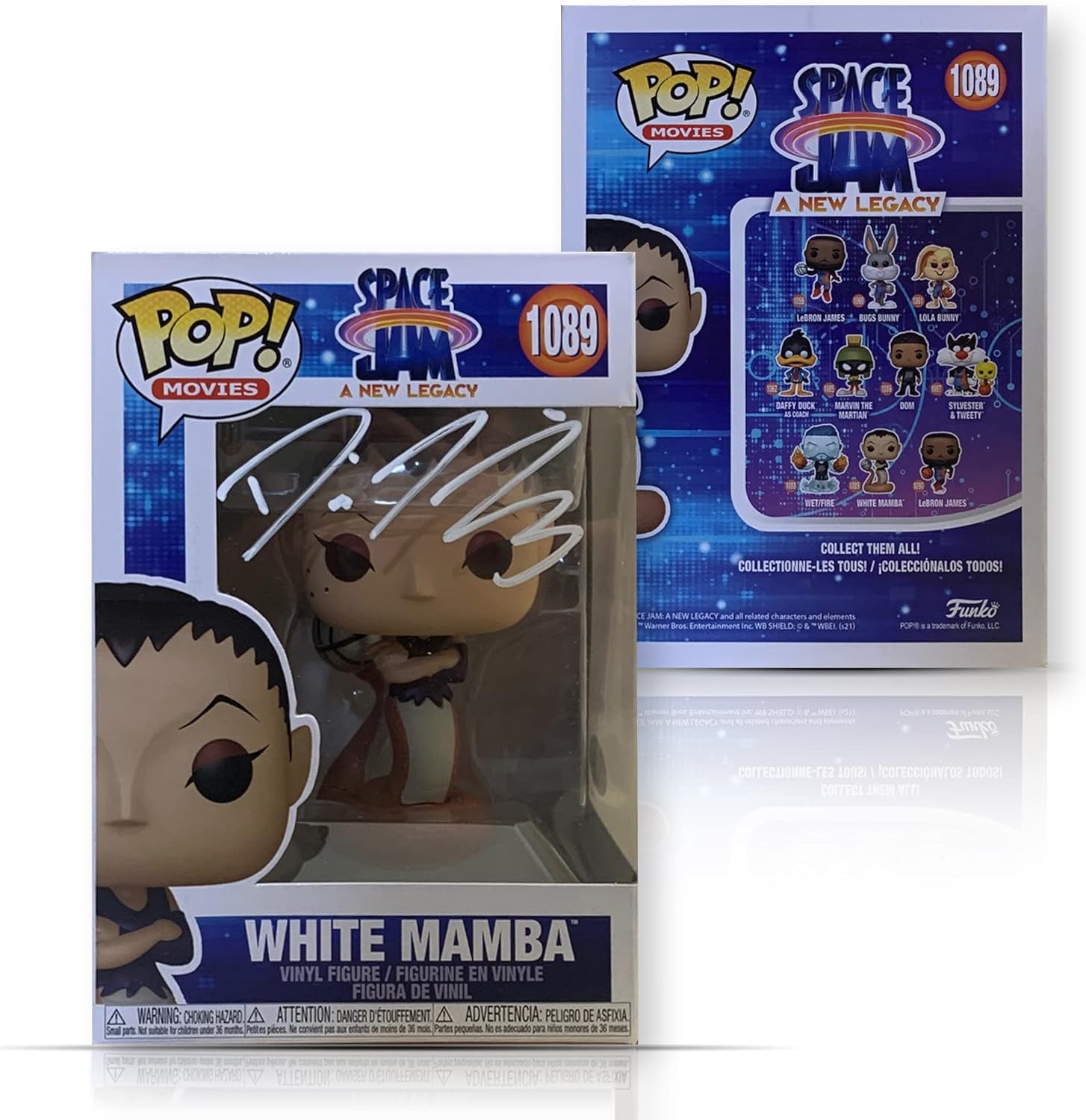 Diana Taurasi Autographed Space Jam White Mamba Signed Funko Pop 1089 JSA COA DAMAGED