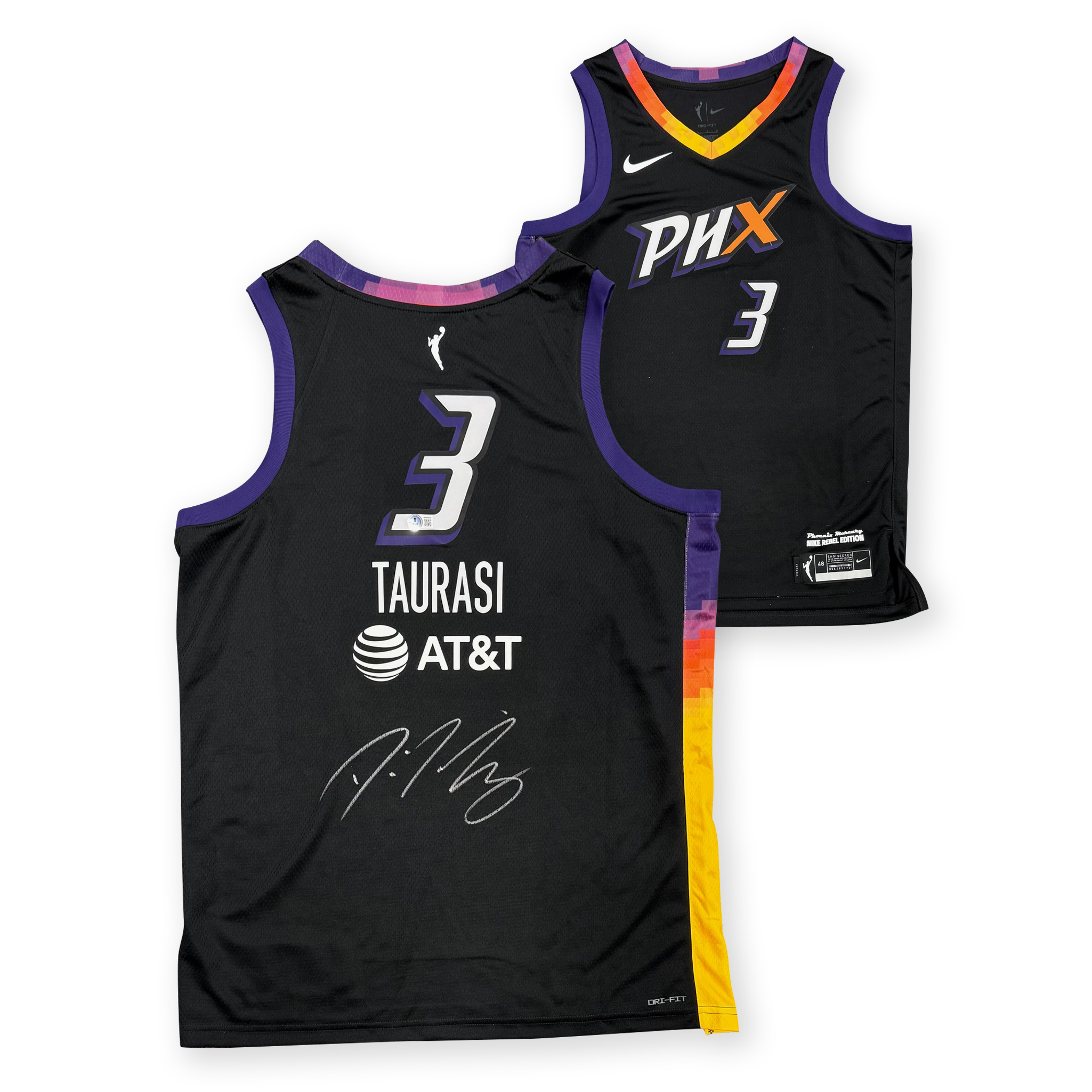 Diana Taurasi Autographed Phoenix Mercury Signed Nike Black Rebel Basketball Jersey Beckett COA