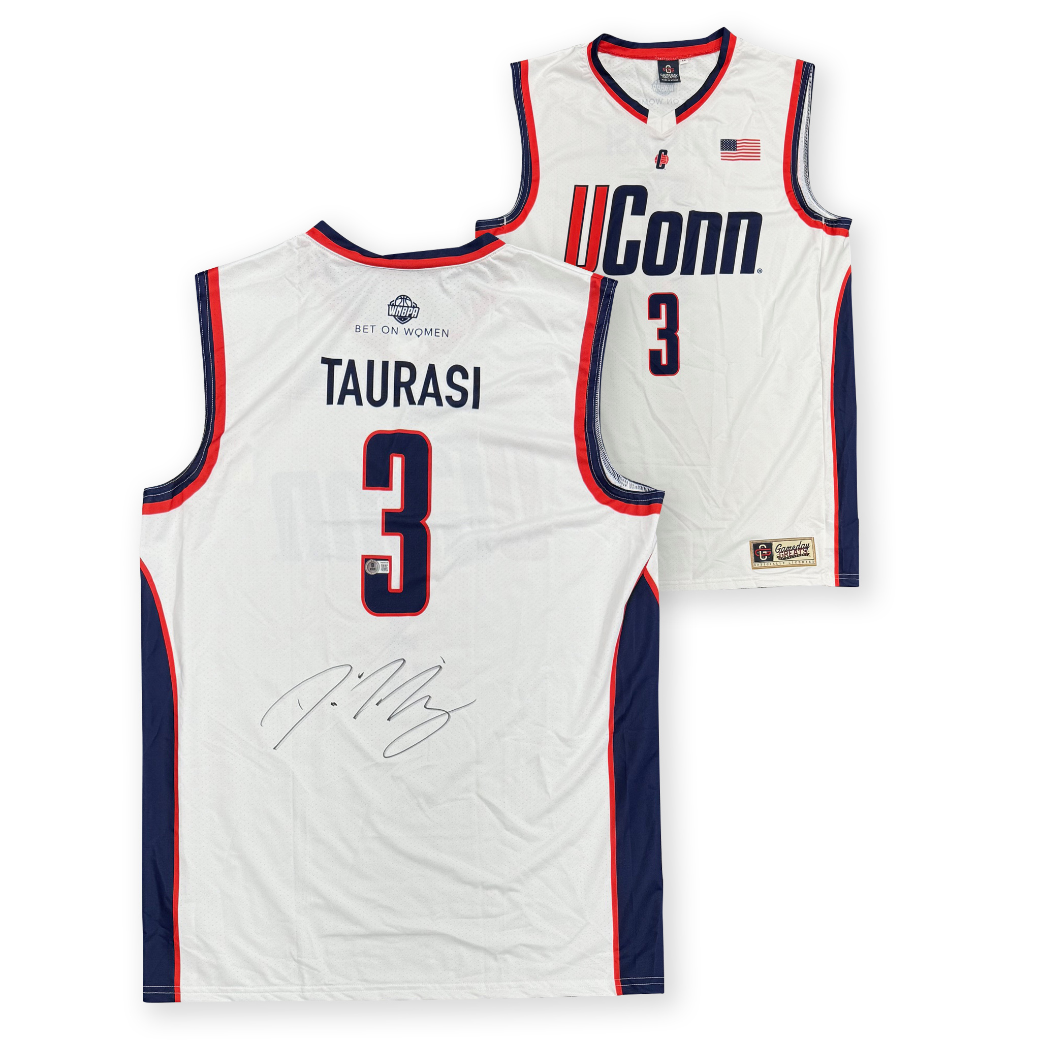 Diana Taurasi Autographed UConn Huskies Signed GameDay Greats Basketball Jersey Beckett COA