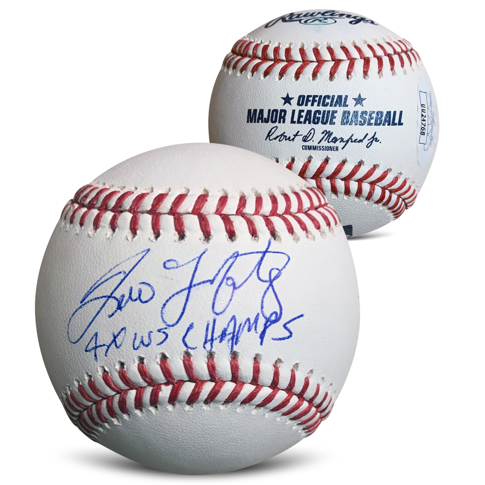Tino Martinez Autographed MLB Signed Baseball 4 x World Series Champion JSA COA With Display Case