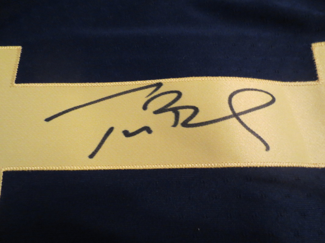 tom brady autographed michigan jersey