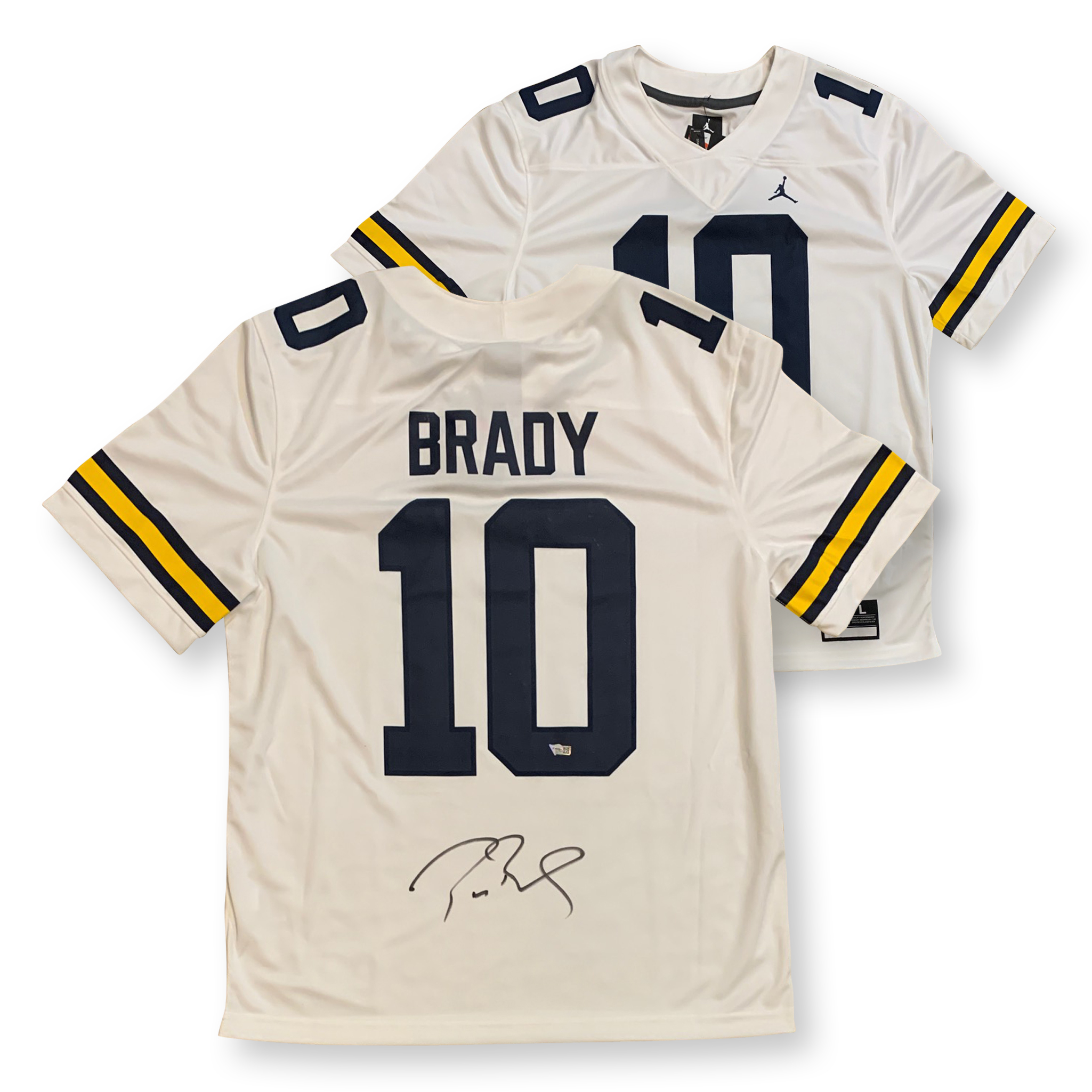Tom Brady Autographed Michigan Wolverines Signed Jordan Brand Football Jersey Fanatics Authentic COA AA0115022