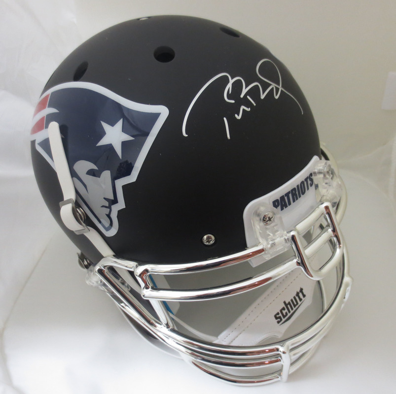 tom brady autographed helmet