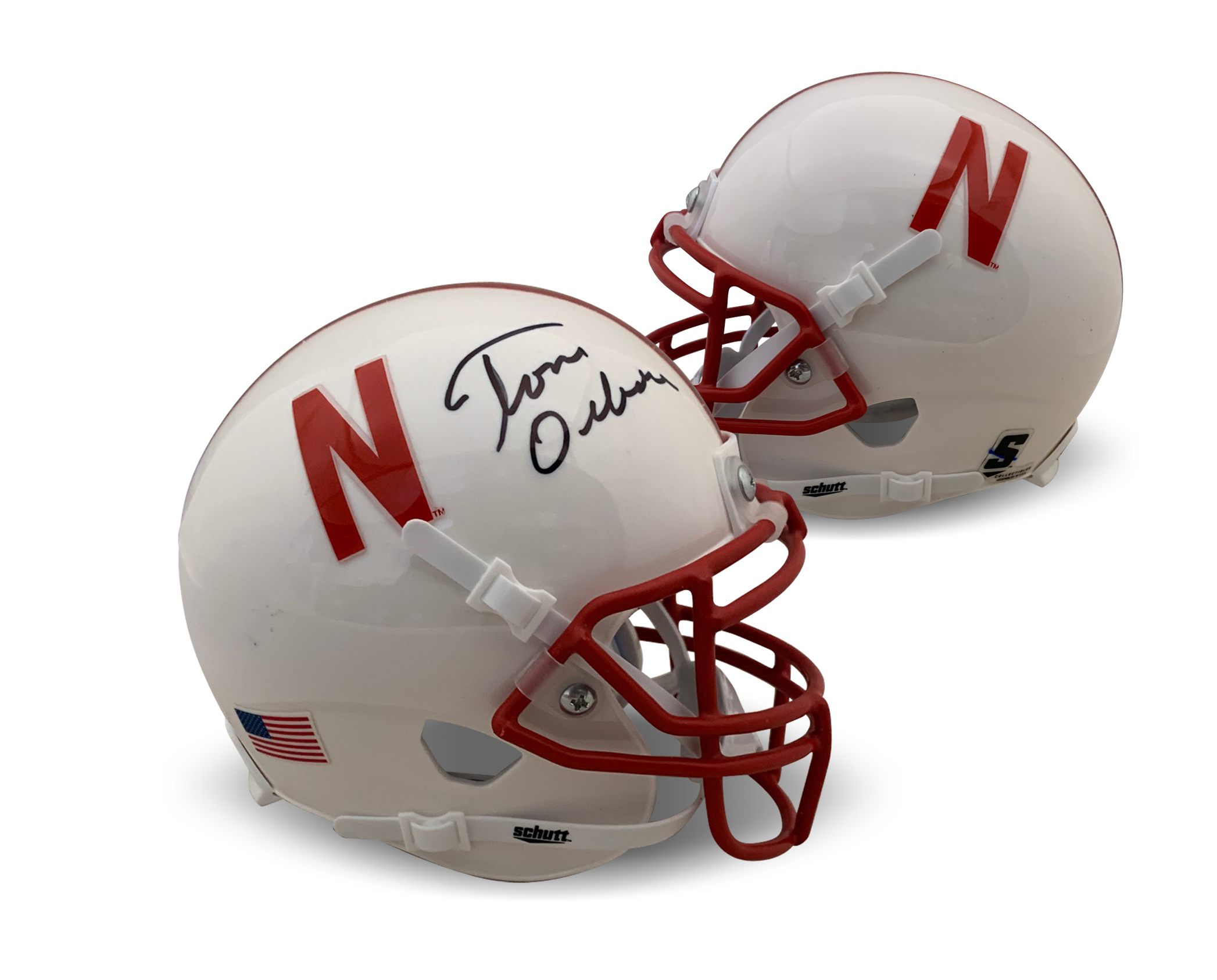 Tom Osborne Autographed Nebraska Signed Football Mini Helmet JSA COA Tom Osborne Autographed Nebraska Signed Football Mini Helmet JSA COA