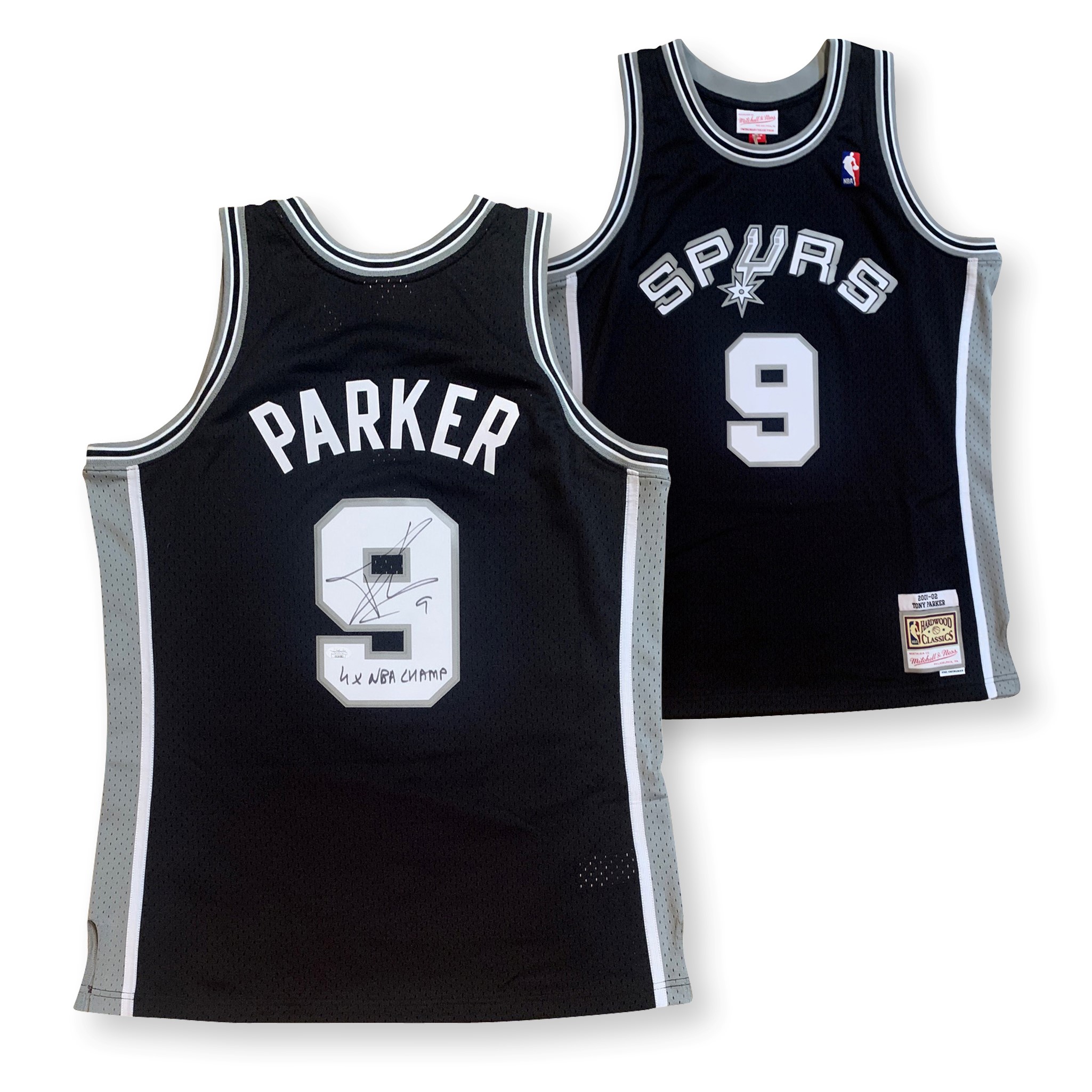 Tony Parker Autographed San Antonio Signed Basketball Swingman Mitchell & Ness Jersey 4 x CHAMP JSA COA Tony Parker Autographed San Antonio Signed Basketball Swingman Mitchell & Ness Jersey 4 x CHAMP JSA COA