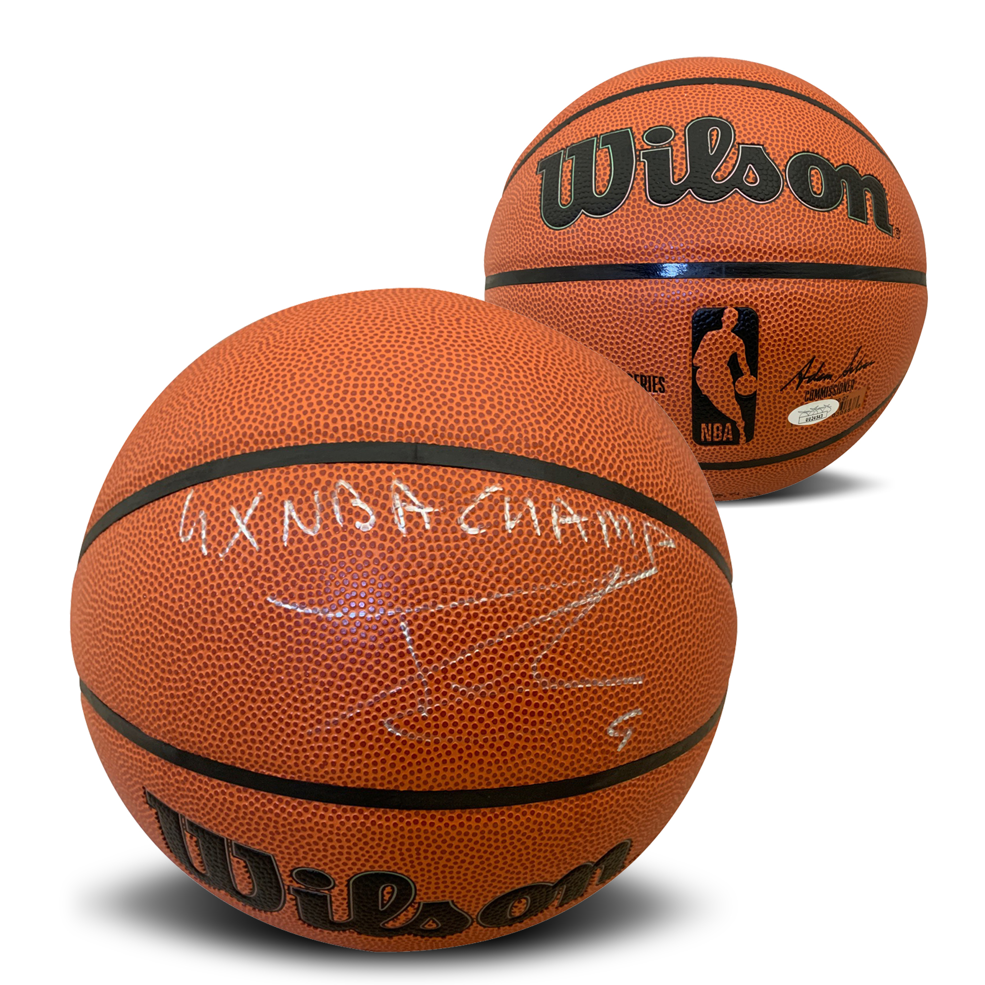 Tony Parker Autographed San Antonio Signed NBA Full Size Basketball 4 x CHAMP JSA COA 2