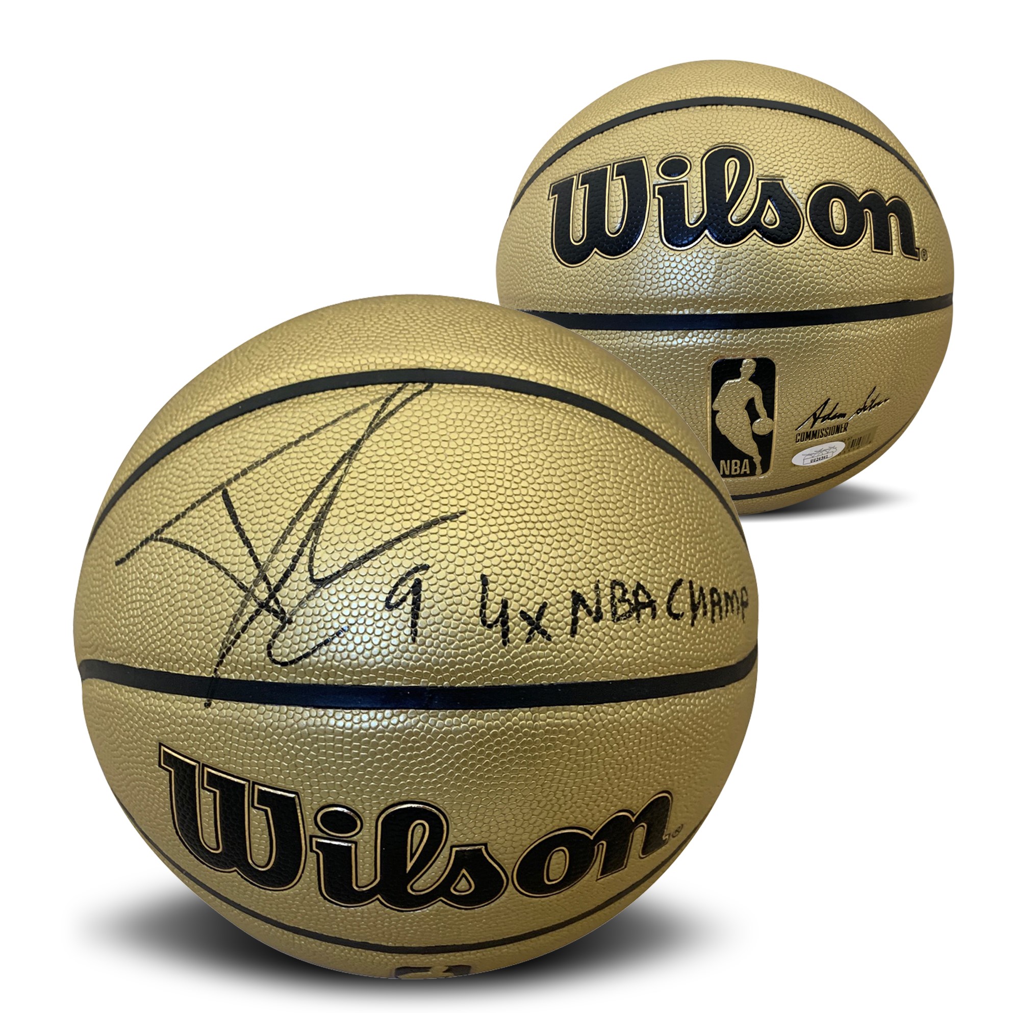 Tony Parker Autographed San Antonio Signed NBA Gold Full Size Basketball 4 x CHAMP JSA COA Tony Parker Autographed San Antonio Signed NBA Gold Full Size Basketball 4 x CHAMP JSA COA