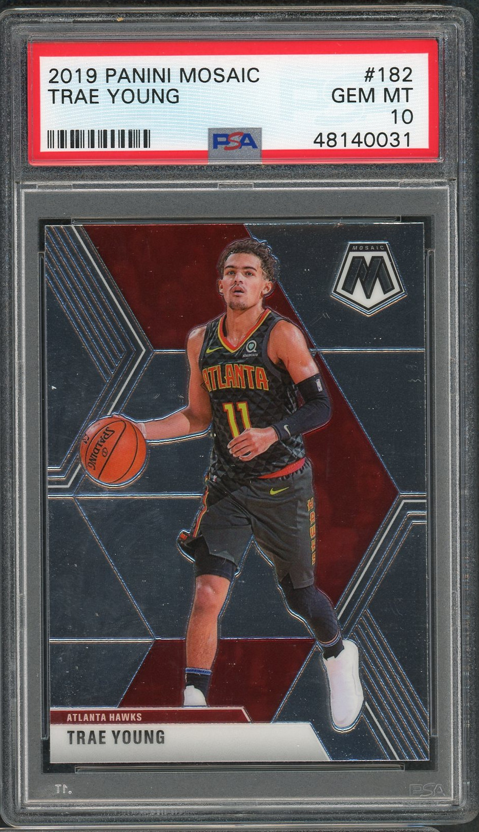 Trae Young 2019 Panini Mosaic Basketball Card #182 Graded PSA 10 GEM MINT