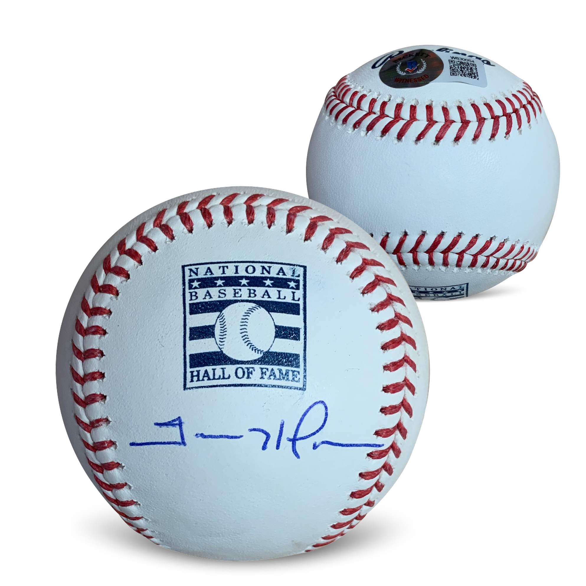 Trevor Hoffman Autographed MLB Signed Hall of Fame HOF Logo Baseball Beckett With UV Display Case
