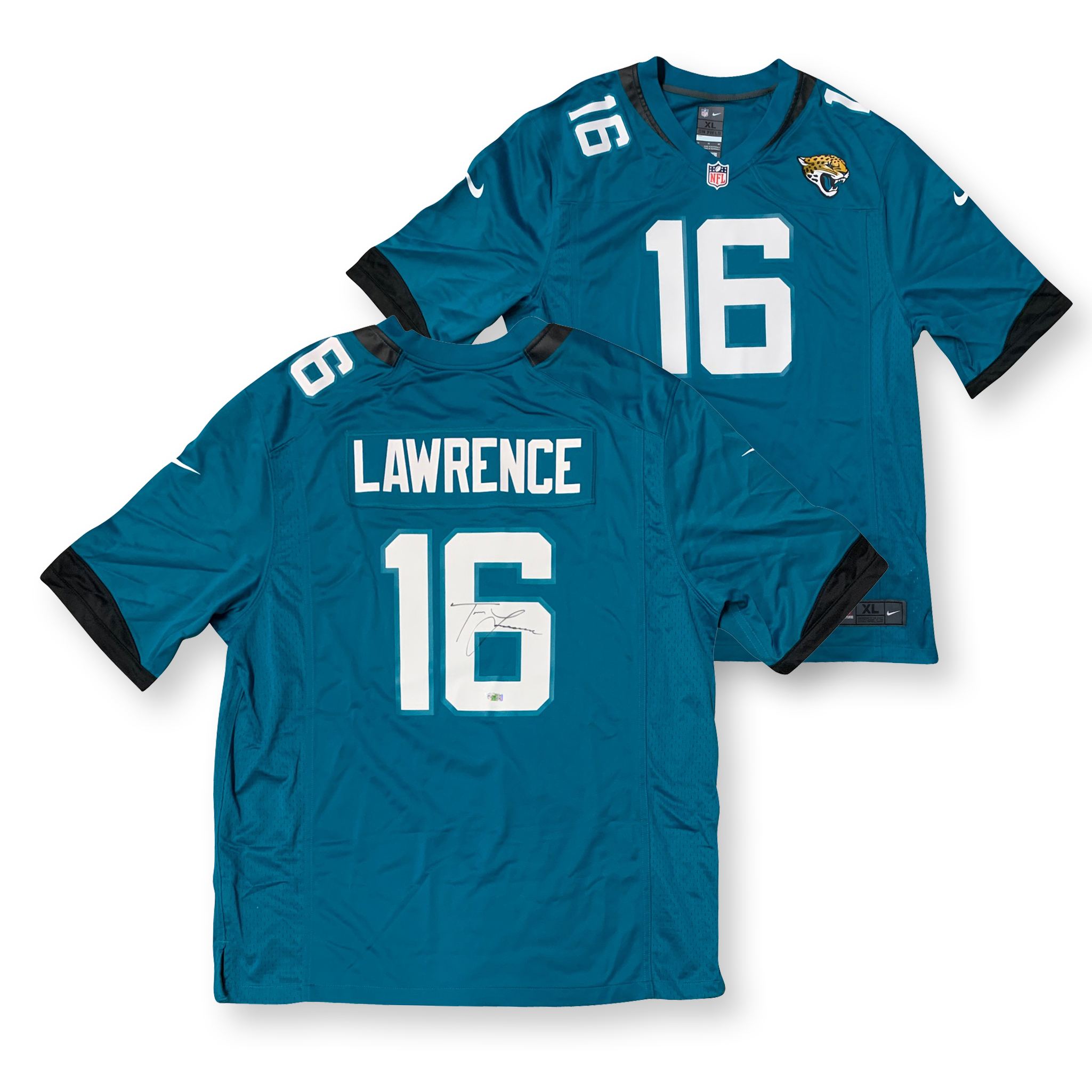 Trevor Lawrence Autographed Jacksonville Jaguars Signed Nike Game Football Jersey Fanatics Authentic COA