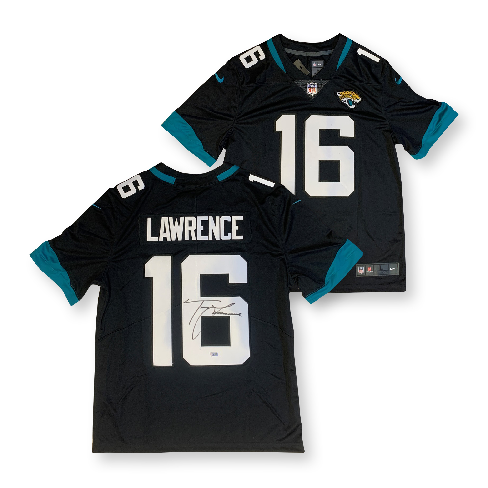 Trevor Lawrence Autographed Jacksonville Jaguars Signed Nike Limited Football Black Jersey Fanatics Authentic COA