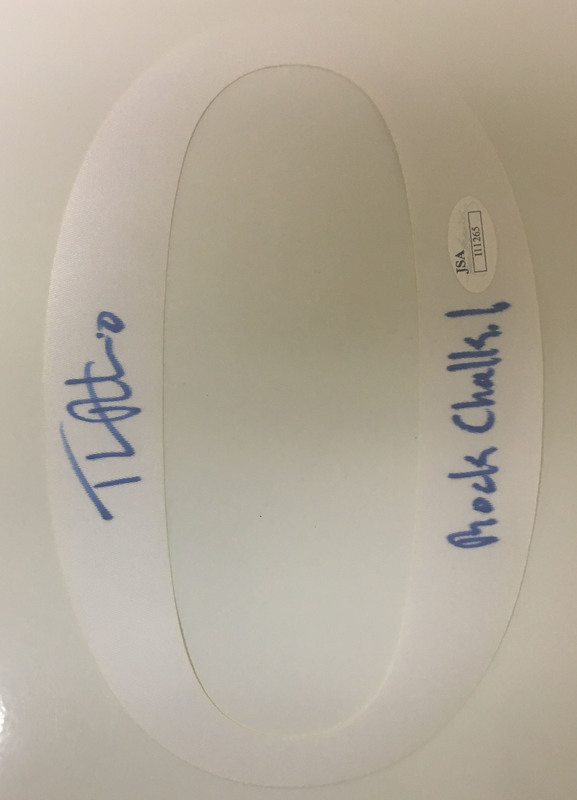 Thomas Robinson Autographed Kansas Jersey Signed 8" Number ROCK CHALK JSA COA