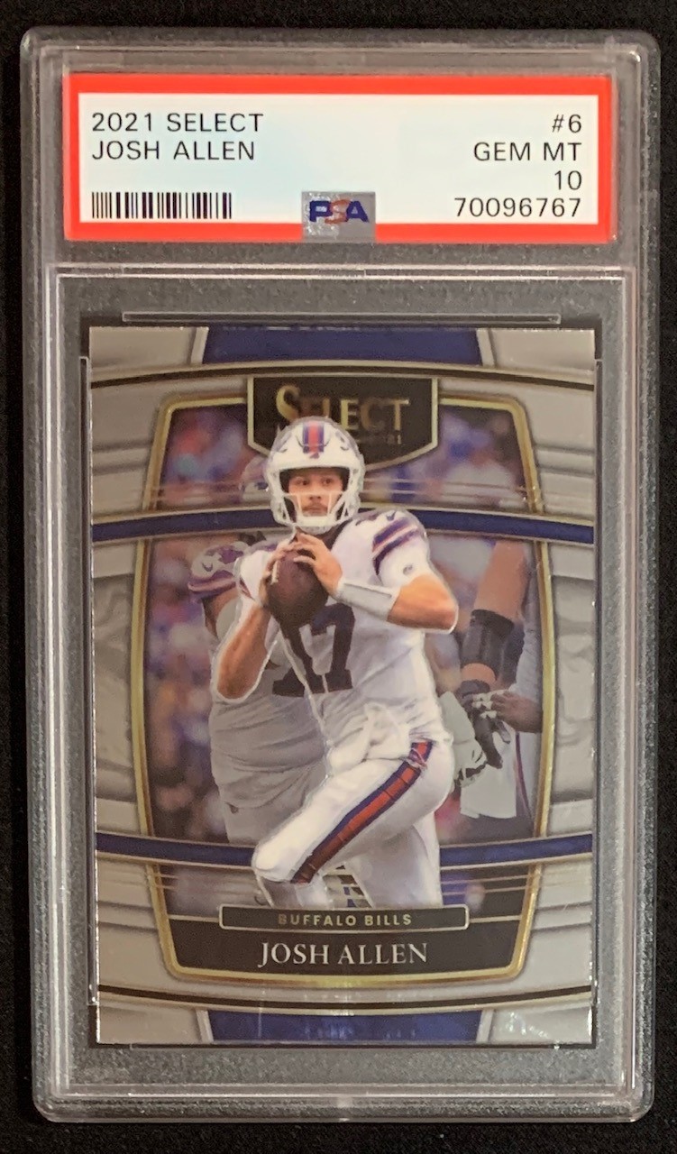 Josh Allen 2021 Panini Select Football Card #6 Graded PSA 10