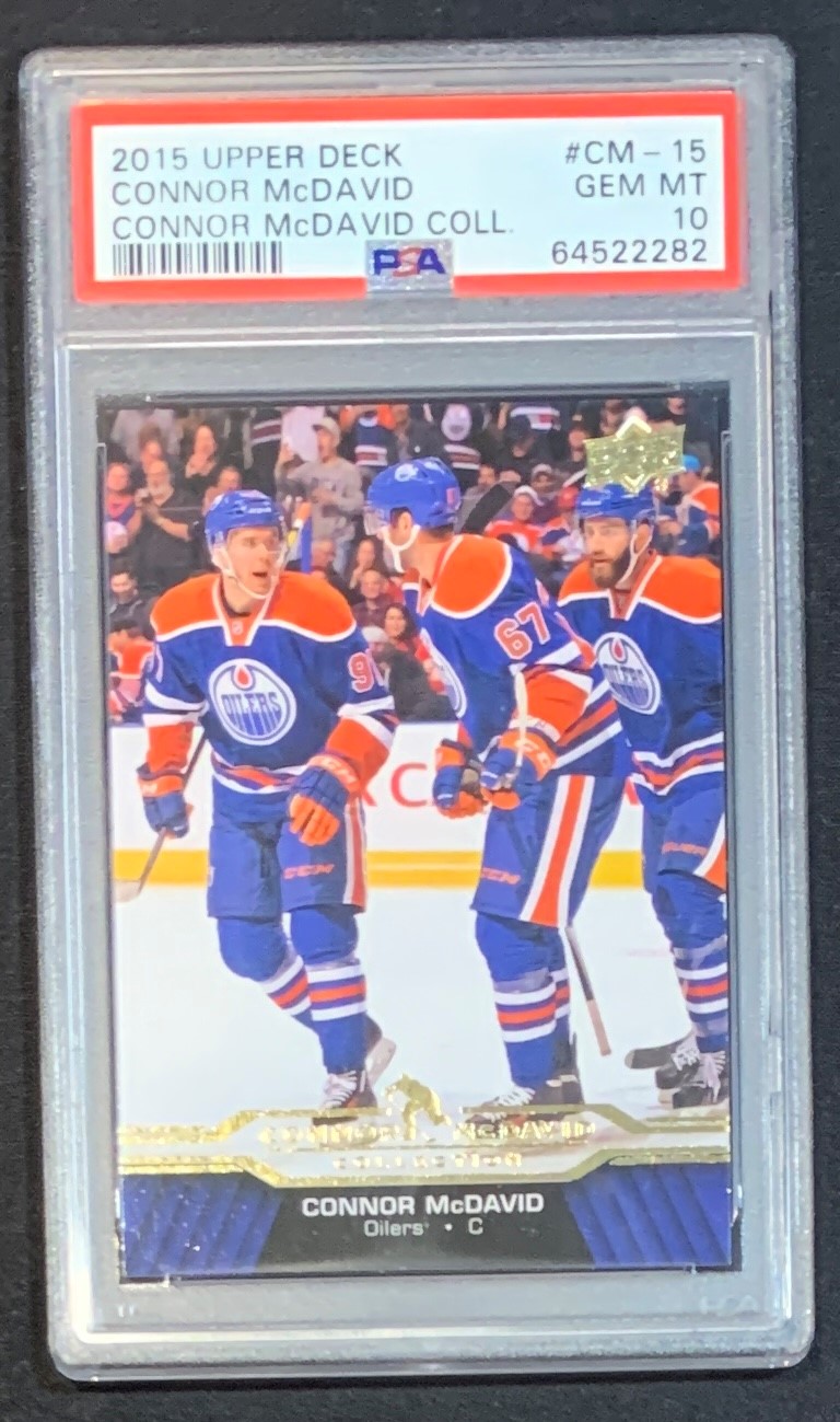 Connor McDavid 2015 Upper Deck Hockey Rookie Card RC #CM-15 Graded PSA 10