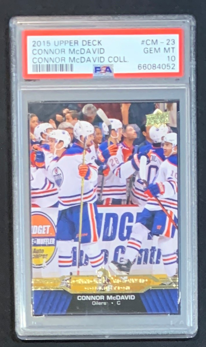 Connor McDavid 2015 Upper Deck Hockey Rookie Card RC #CM-23 Graded PSA 10