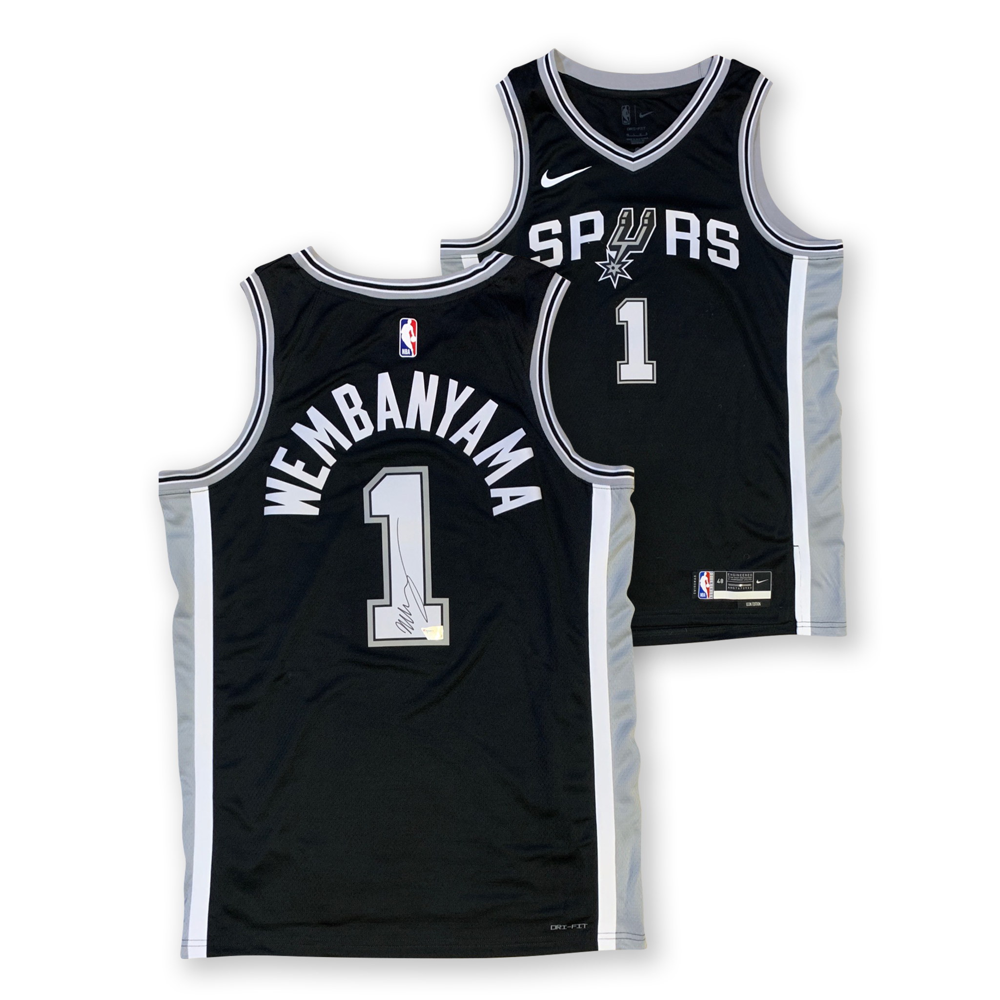 Victor Wembanyama Autographed San Antonio Spurs Signed Nike Basketball Swingman Jersey Fanatics Authentic COA
