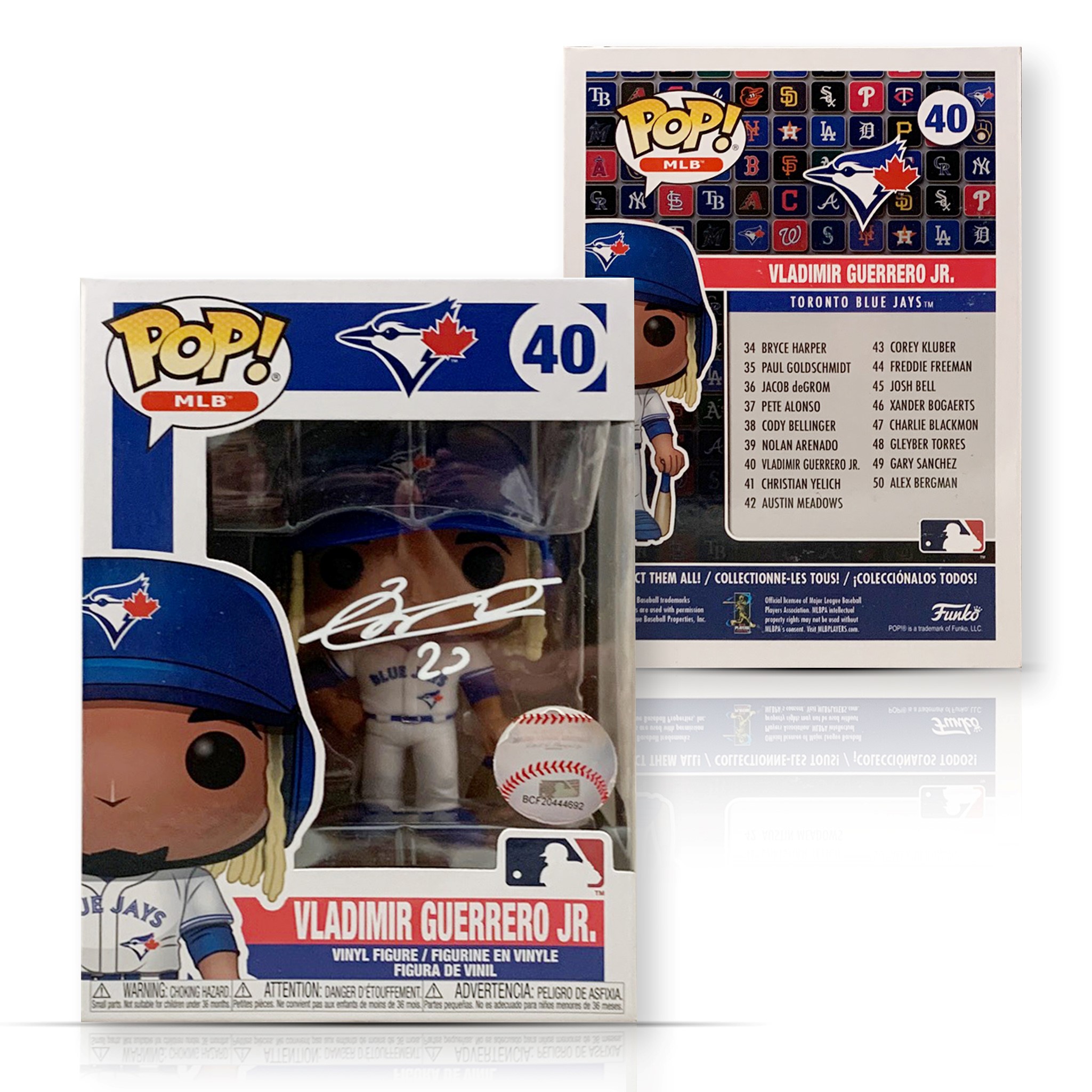 Vladimir Guerrero Jr Autographed Toronto Baseball Signed Funko Pop 40 JSA COA Vladimir Guerrero Jr Autographed Toronto Baseball Signed Funko Pop 40 JSA COA