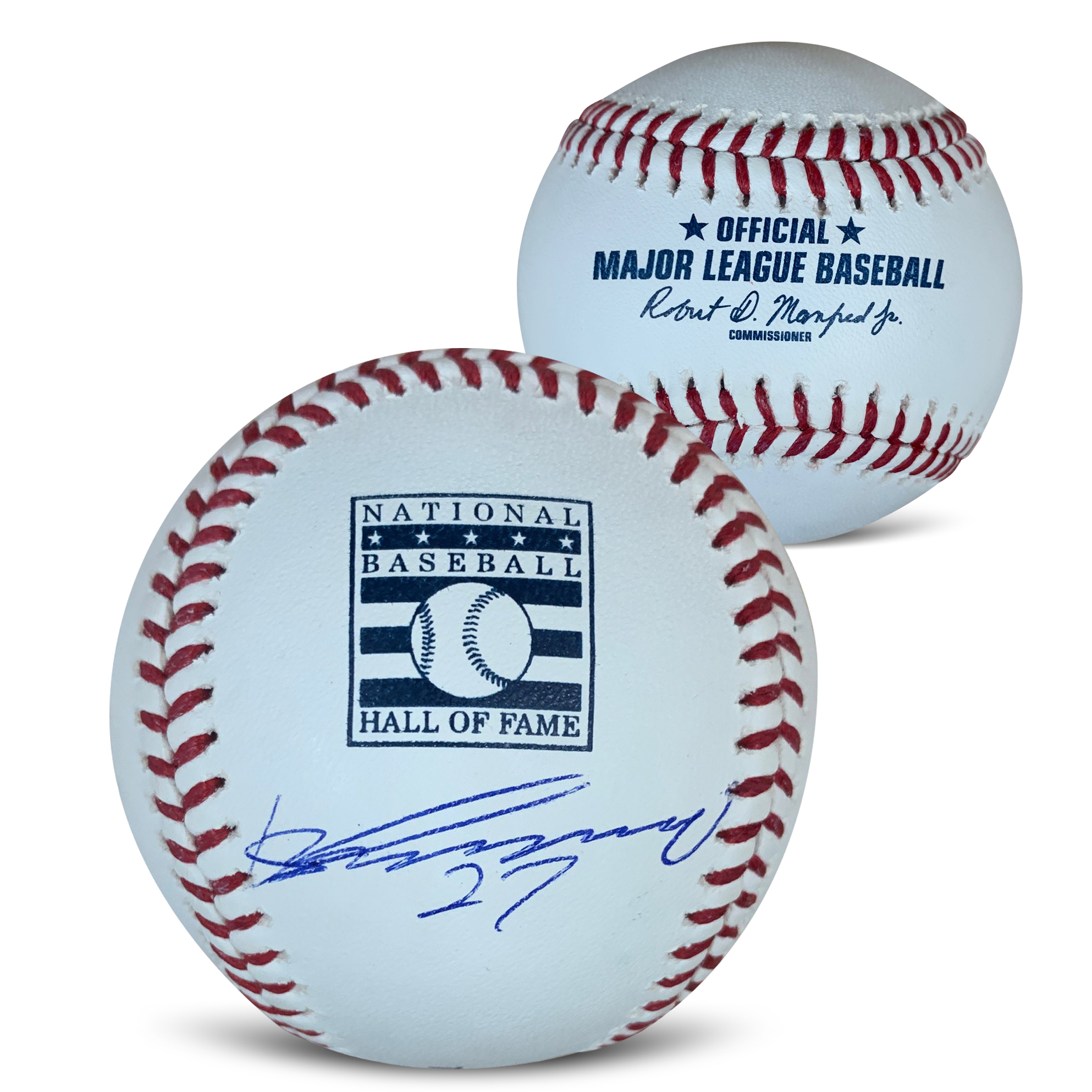 Vladimir Guerrero Sr Autographed Hall of Fame HOF Logo Signed Baseball Beckett COA With Display Case