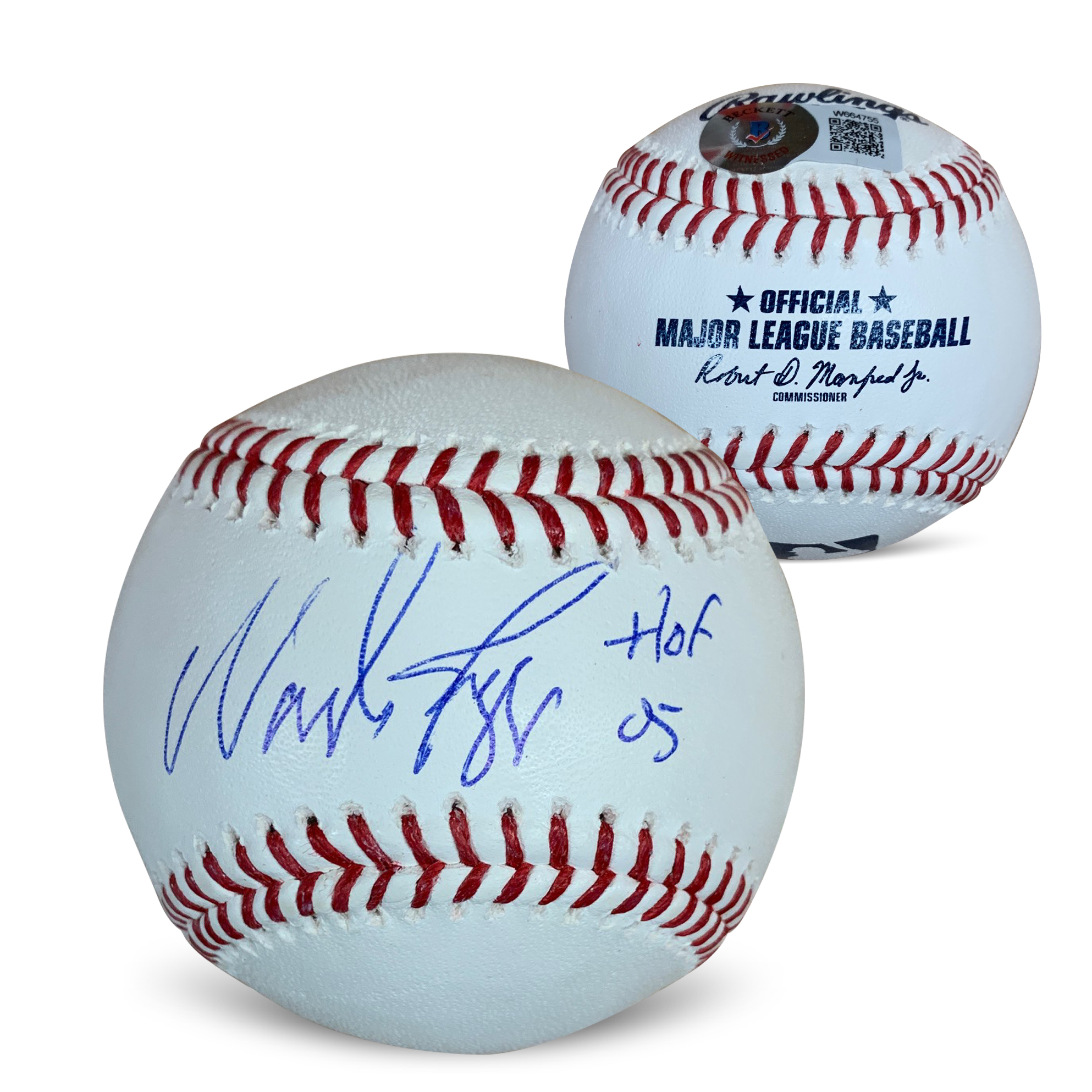 Wade Boggs Autographed MLB Signed Baseball Hall of Fame HOF 2005 Beckett COA With UV Display Case